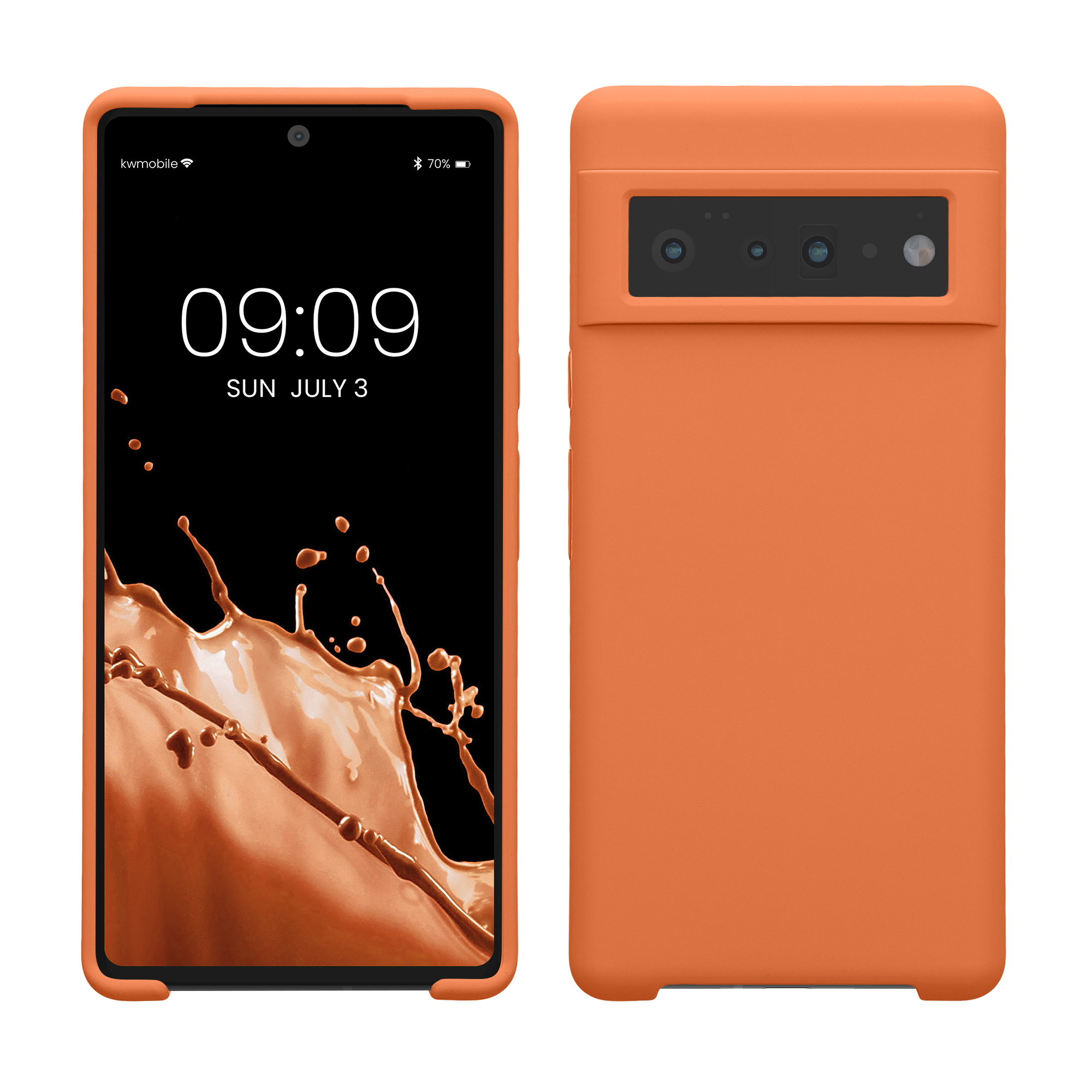 Silikonový kryt kwmobile pro Google Pixel 6 Pro - meruňková