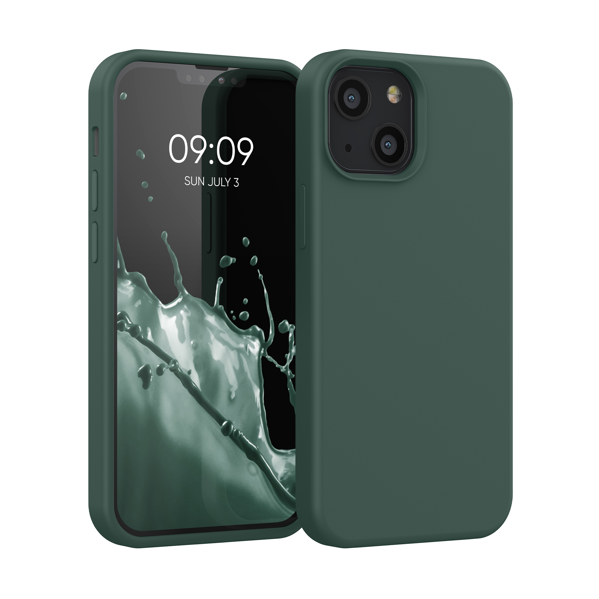 Kryt kwmobile soft-touch iPhone 13 mini mechově zelená
