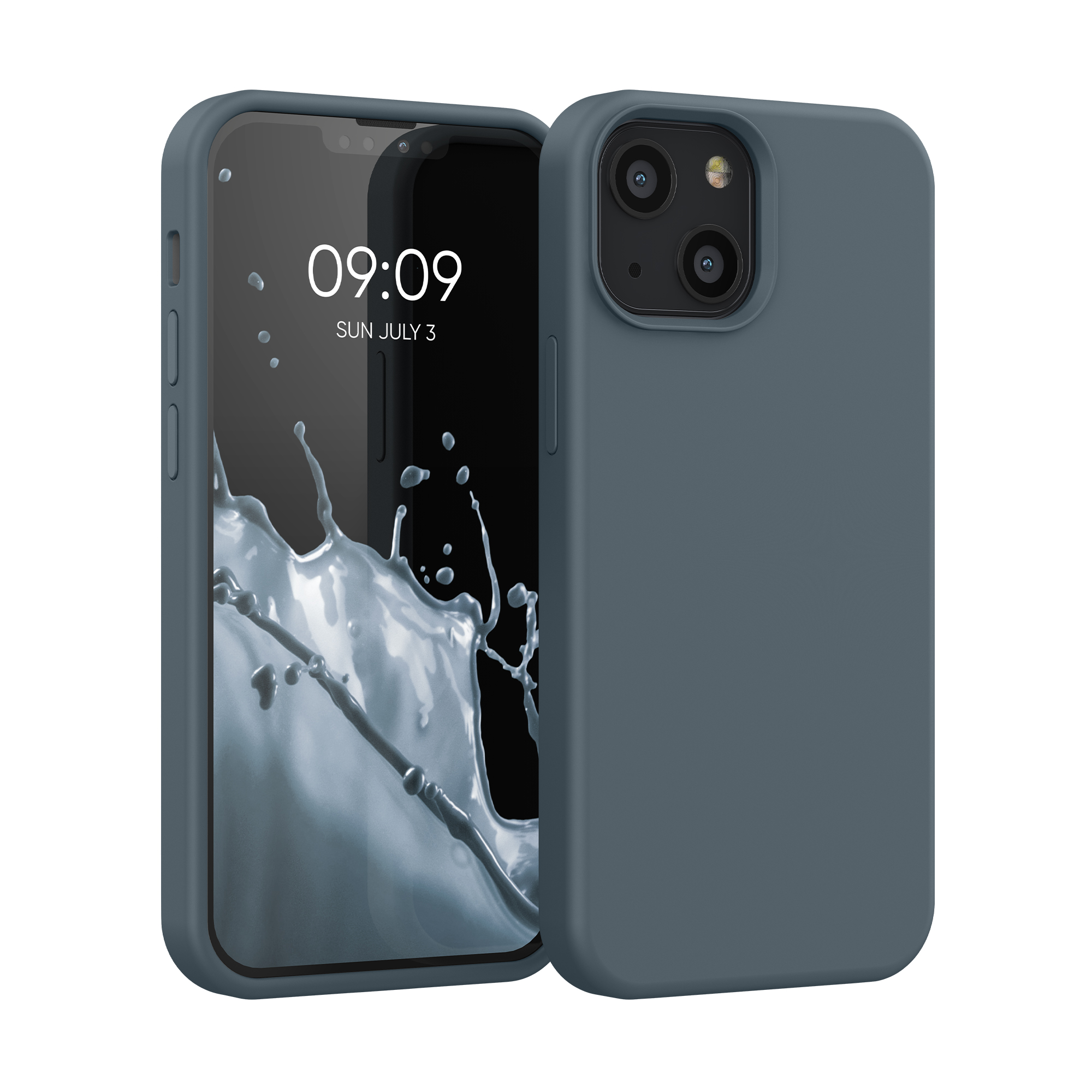 Pouzdro pro Apple iPhone 13 mini kwmobile silikonové - tmavá antracitová