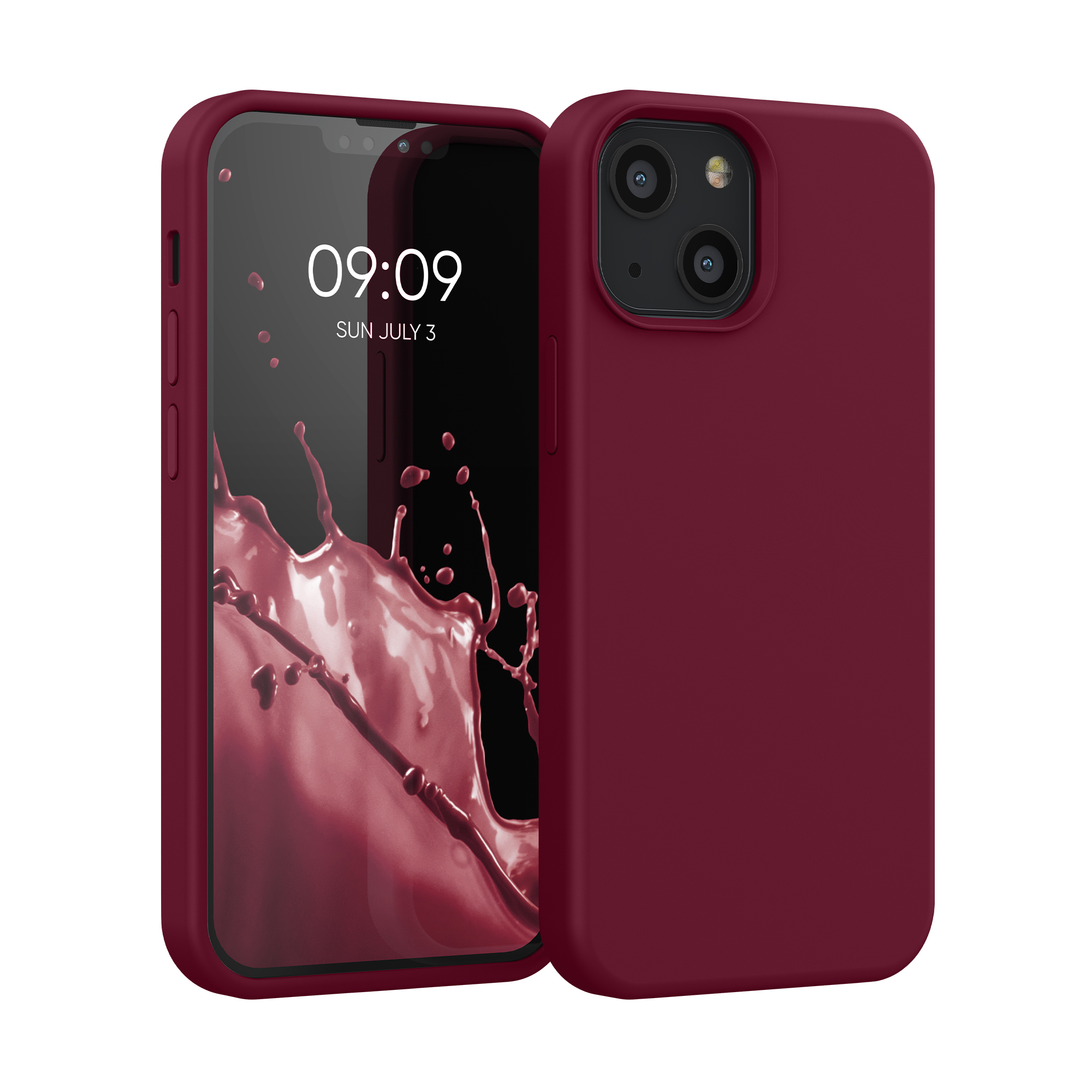 Pouzdro pro Apple iPhone 13 mini kwmobile silikonové - rebarborová červená
