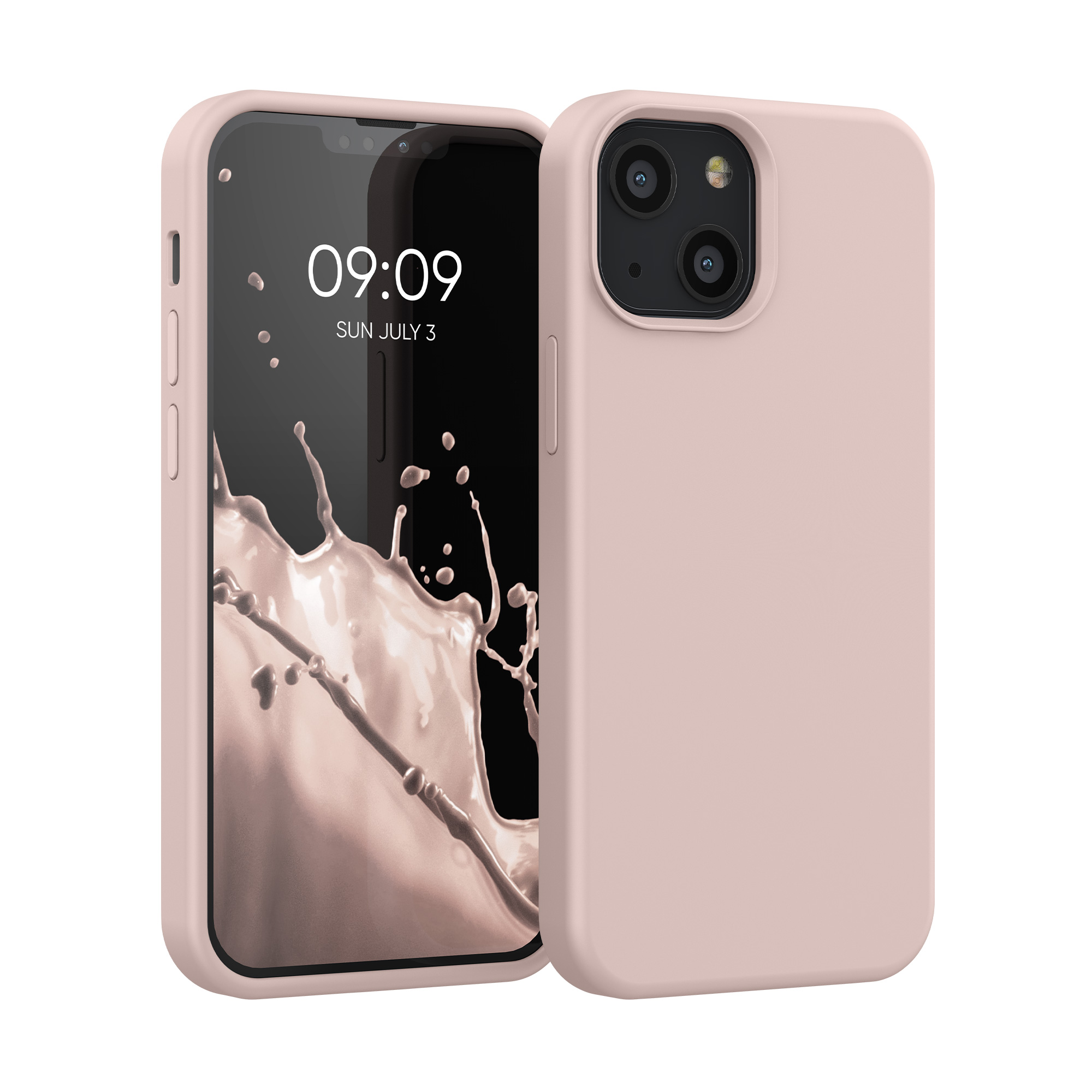 Pouzdro pro Apple iPhone 13 mini kwmobile silikonové - kokosová