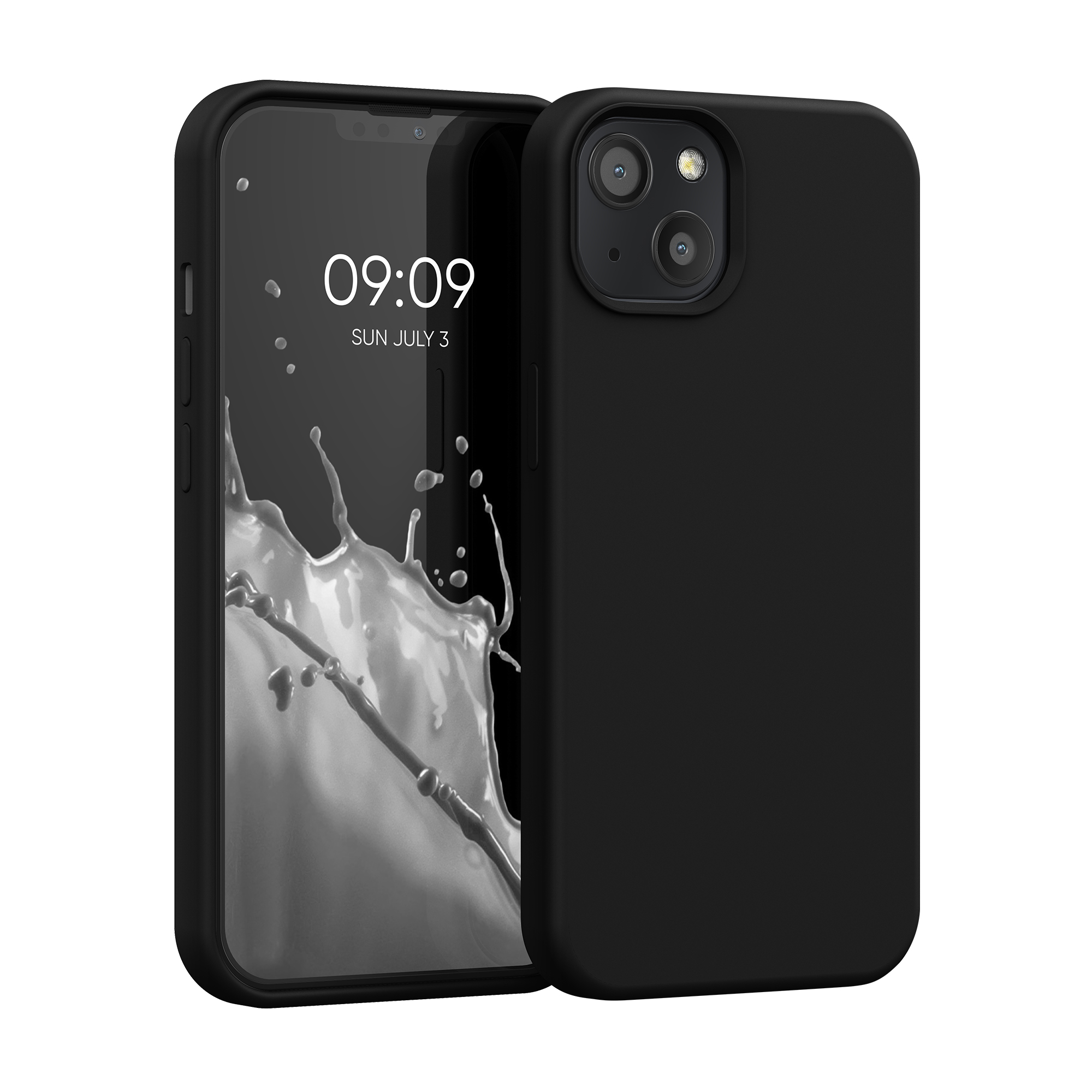 Pouzdro pro Apple iPhone 13 kwmobile silikonové - černá