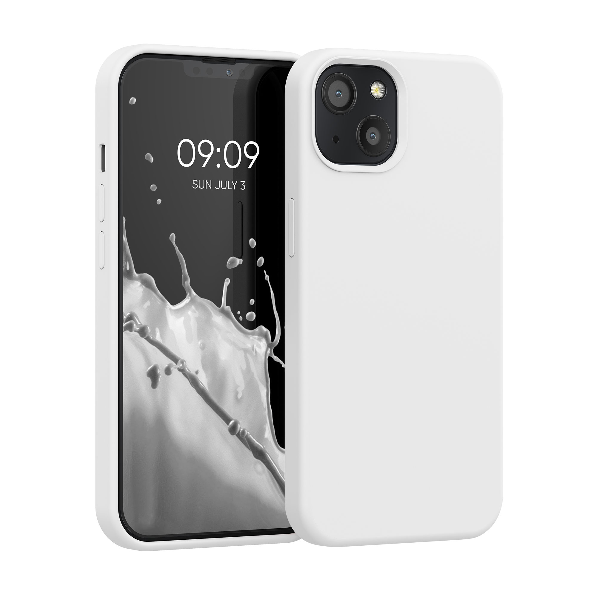 Silikonový kryt kwmobile pro iPhone 13 - bílá