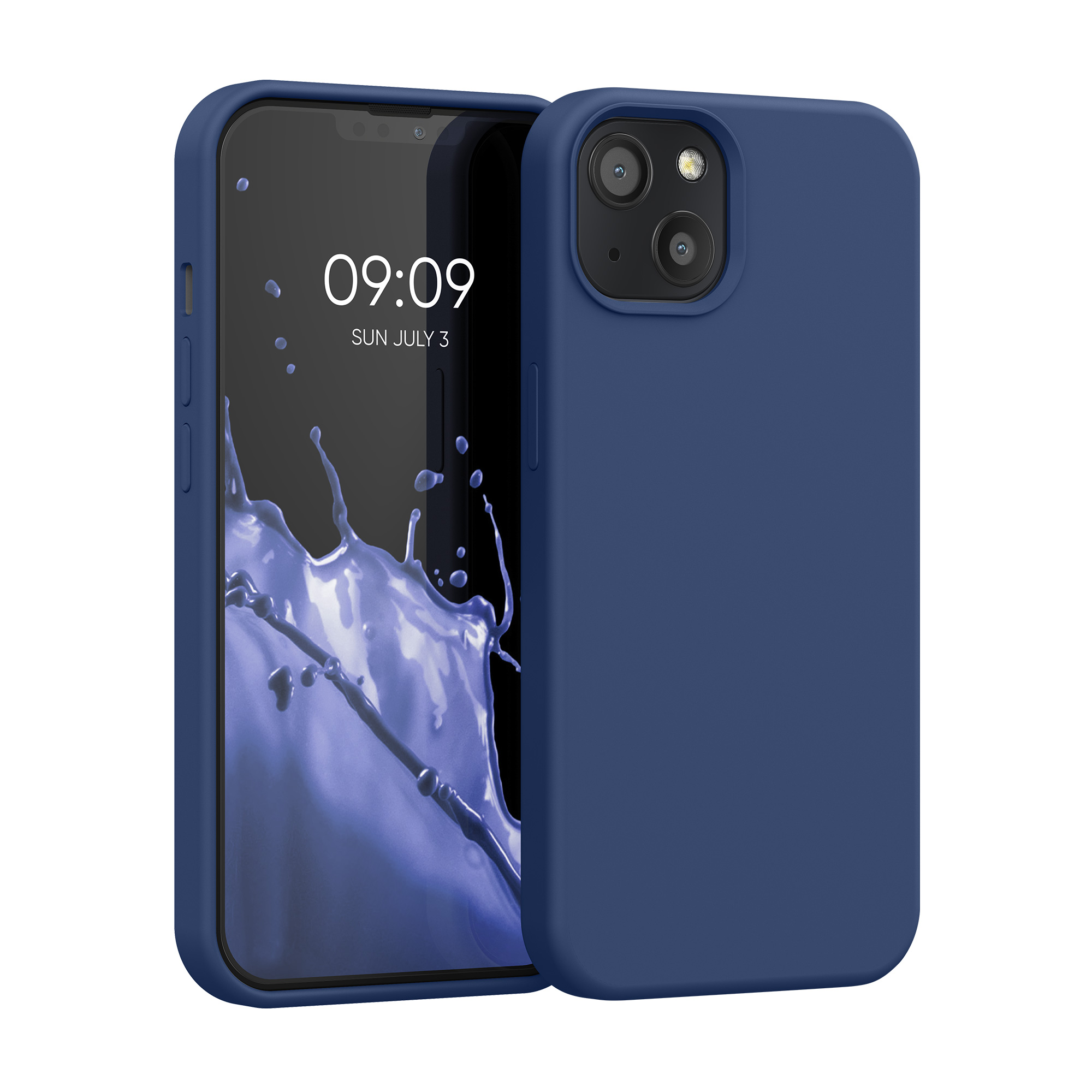 Kryt kwmobile soft-touch iPhone 13 tmavě modrá