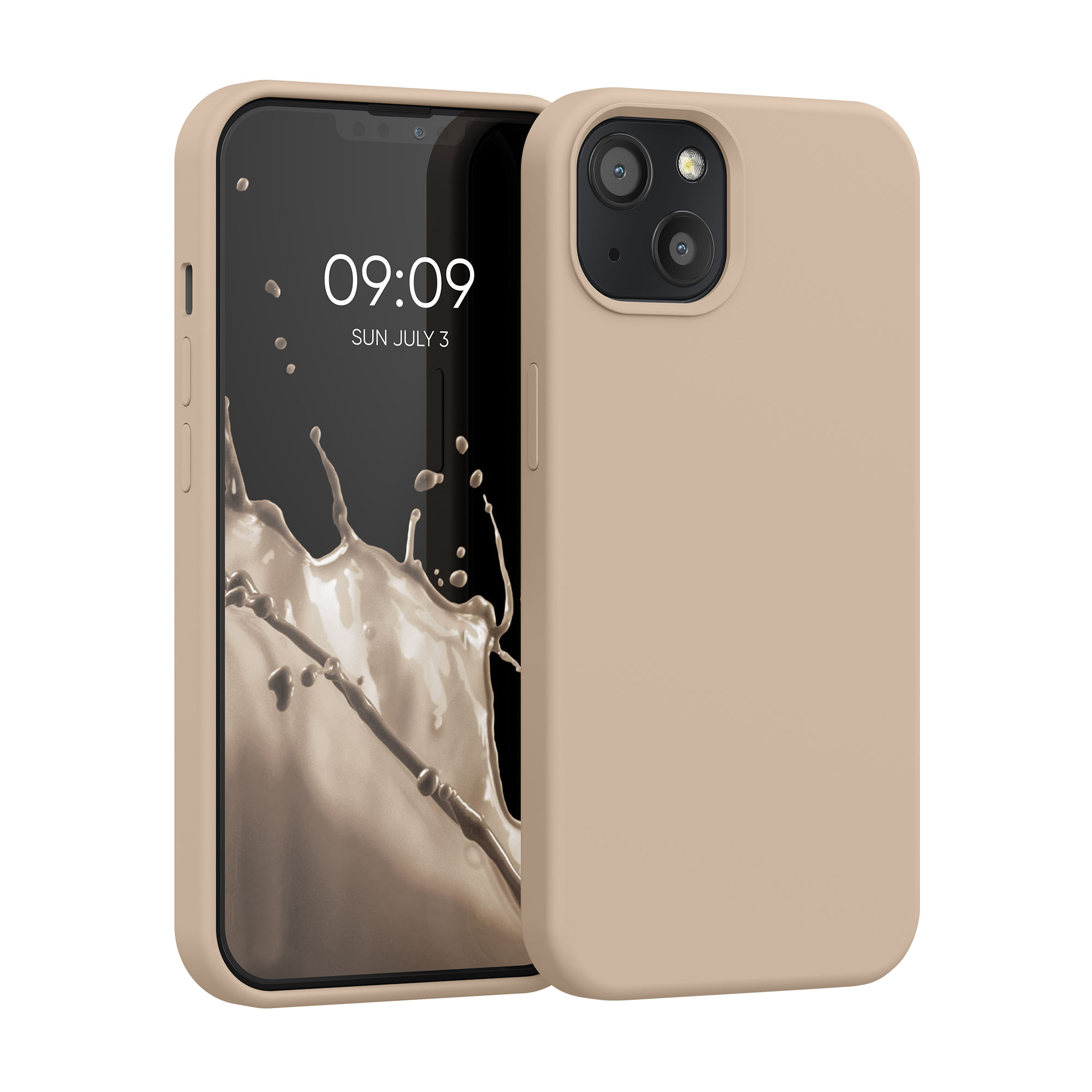 Silikonový kryt kwmobile pro iPhone 13 - perleťová