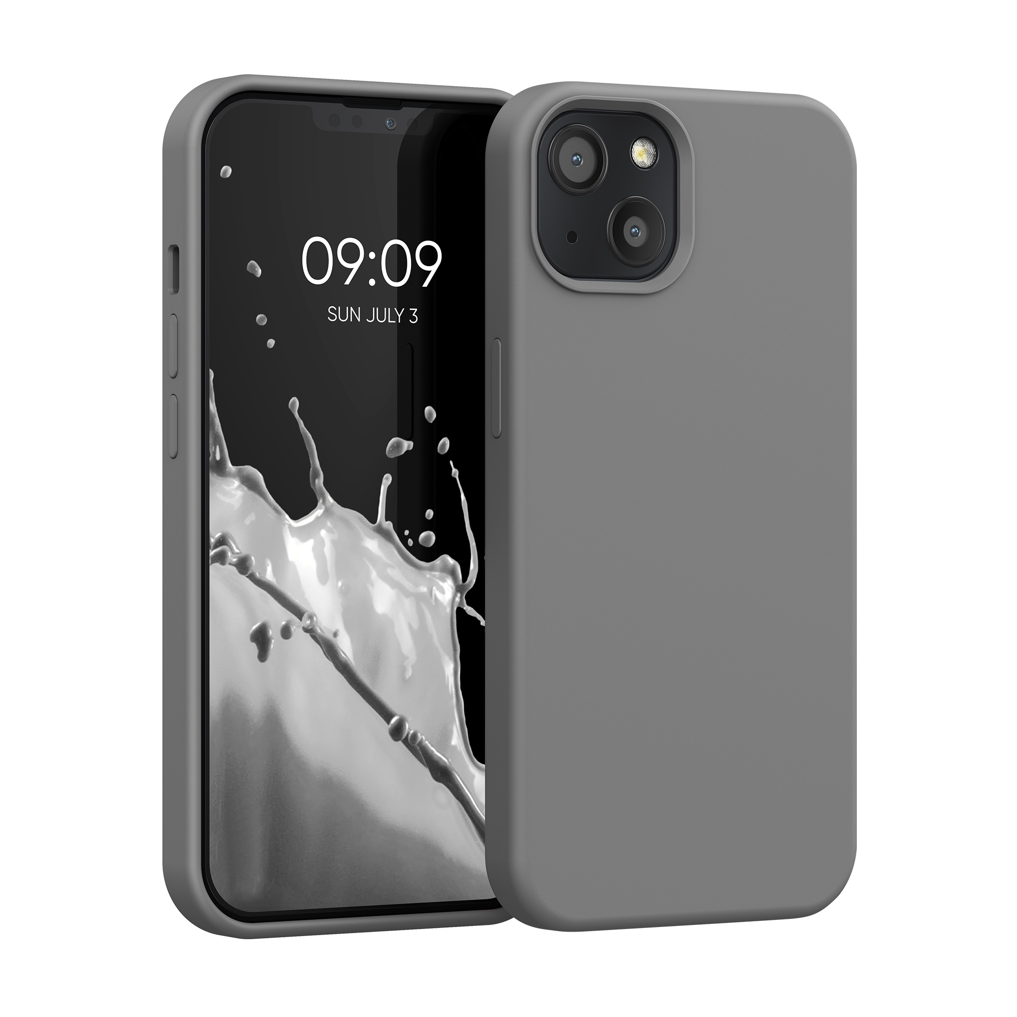 Silikonový kryt kwmobile pro iPhone 13 - kamenný prach