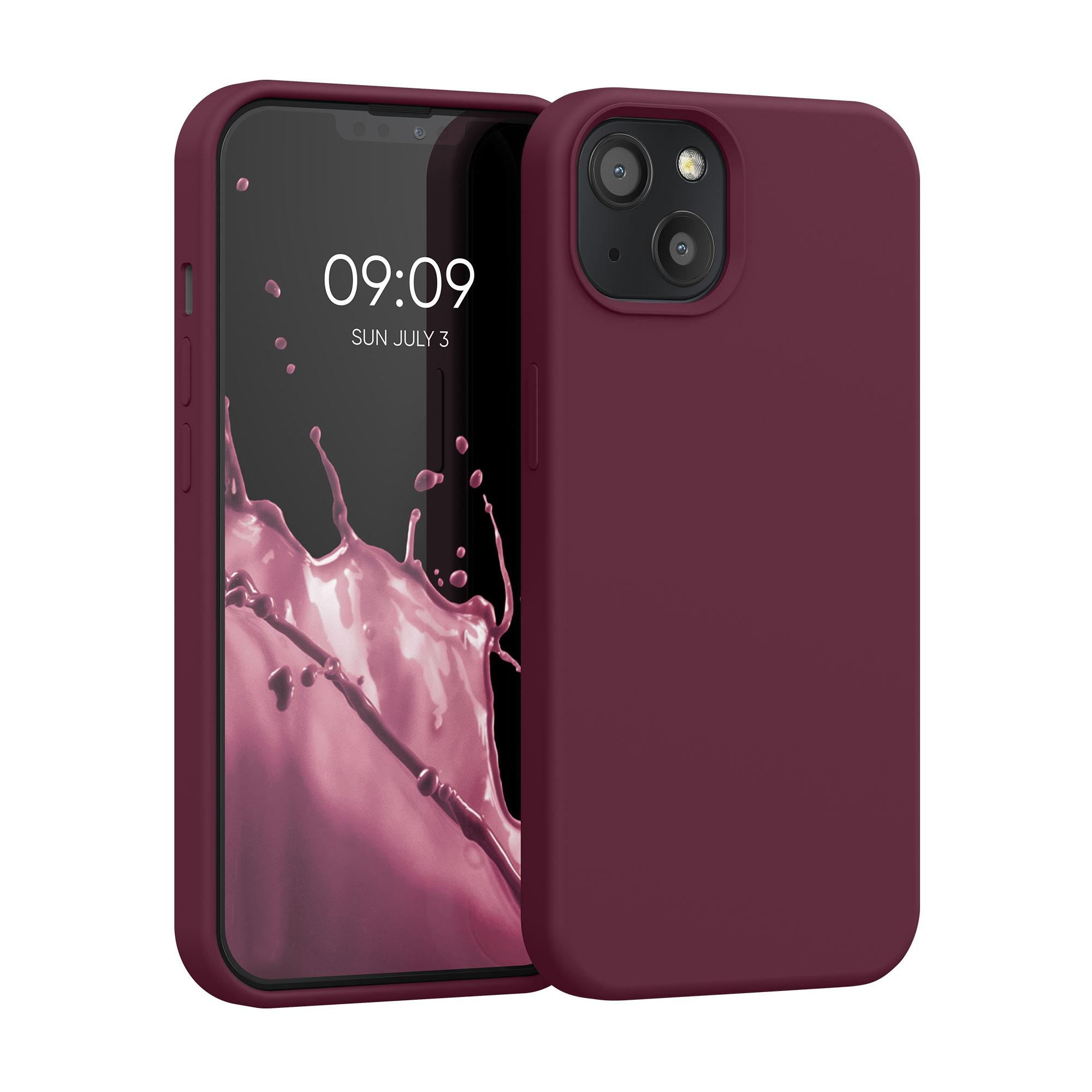 Kryt kwmobile soft-touch iPhone 13 červenohnědá