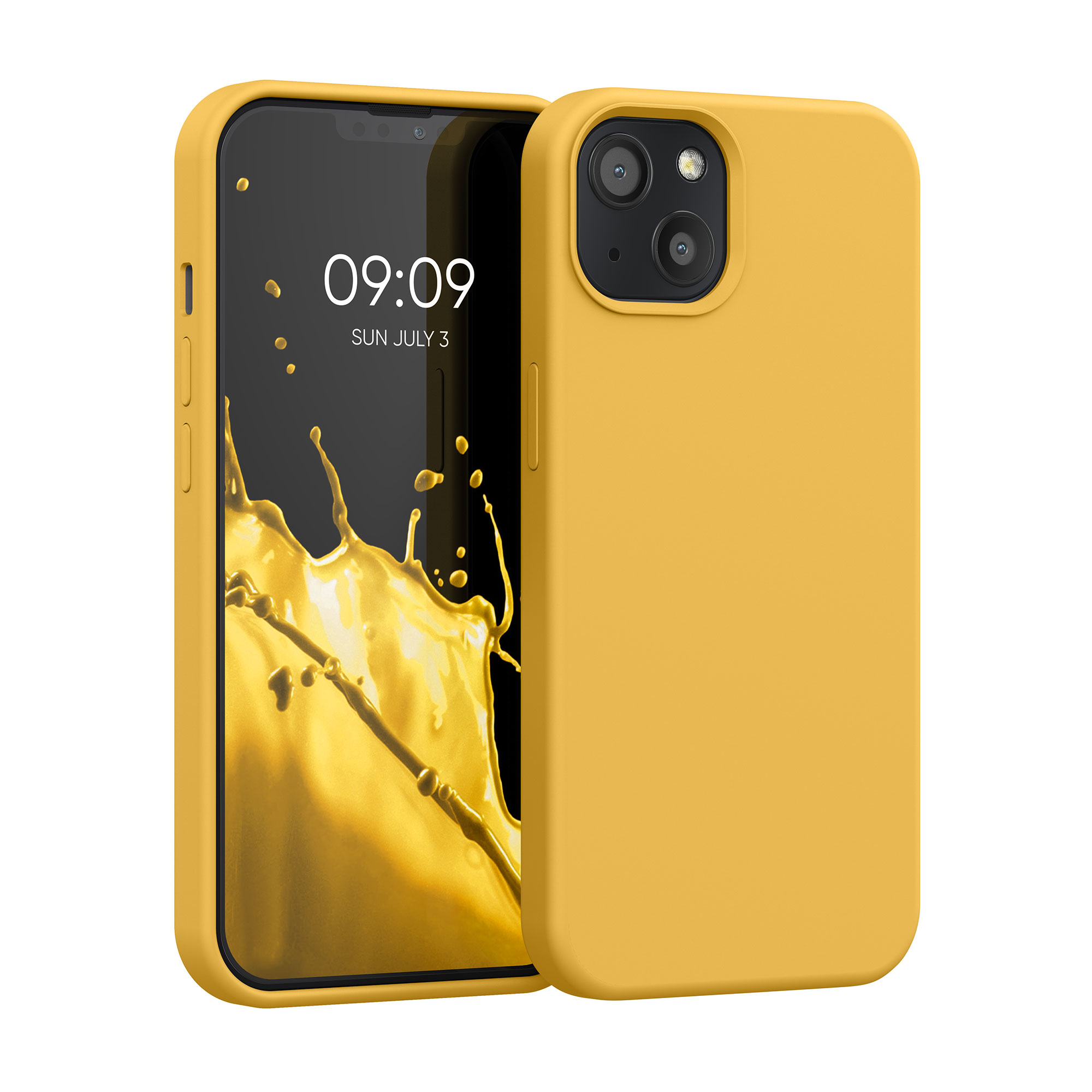 Silikonový kryt kwmobile pro iPhone 13 - mango