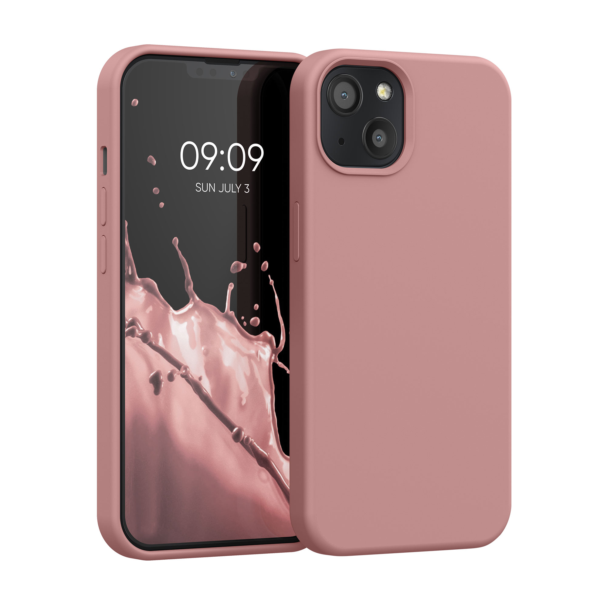 Kryt kwmobile soft-touch iPhone 13 růžová Winter Rose