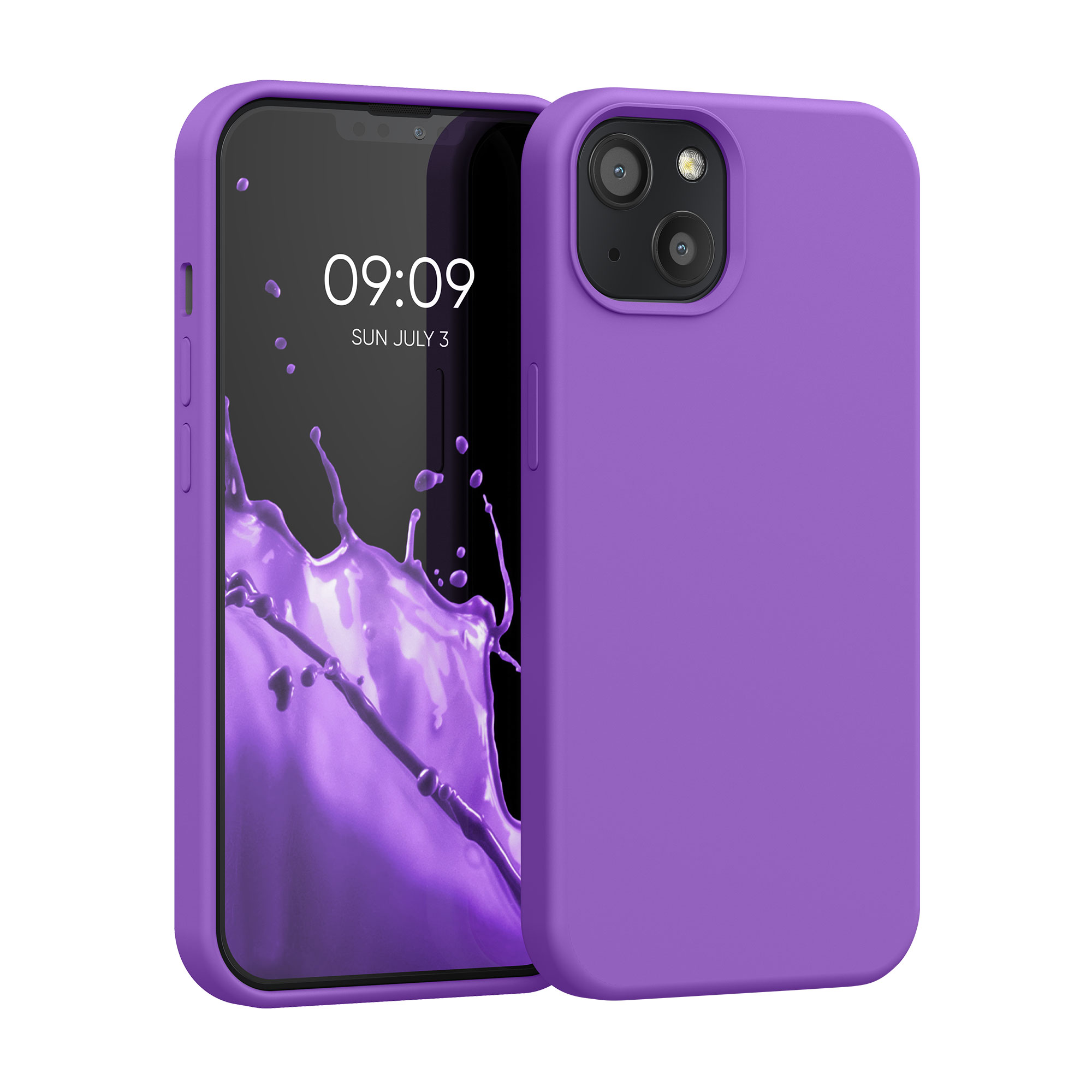 Silikonový kryt kwmobile pro iPhone 13 - orchidejově fialová