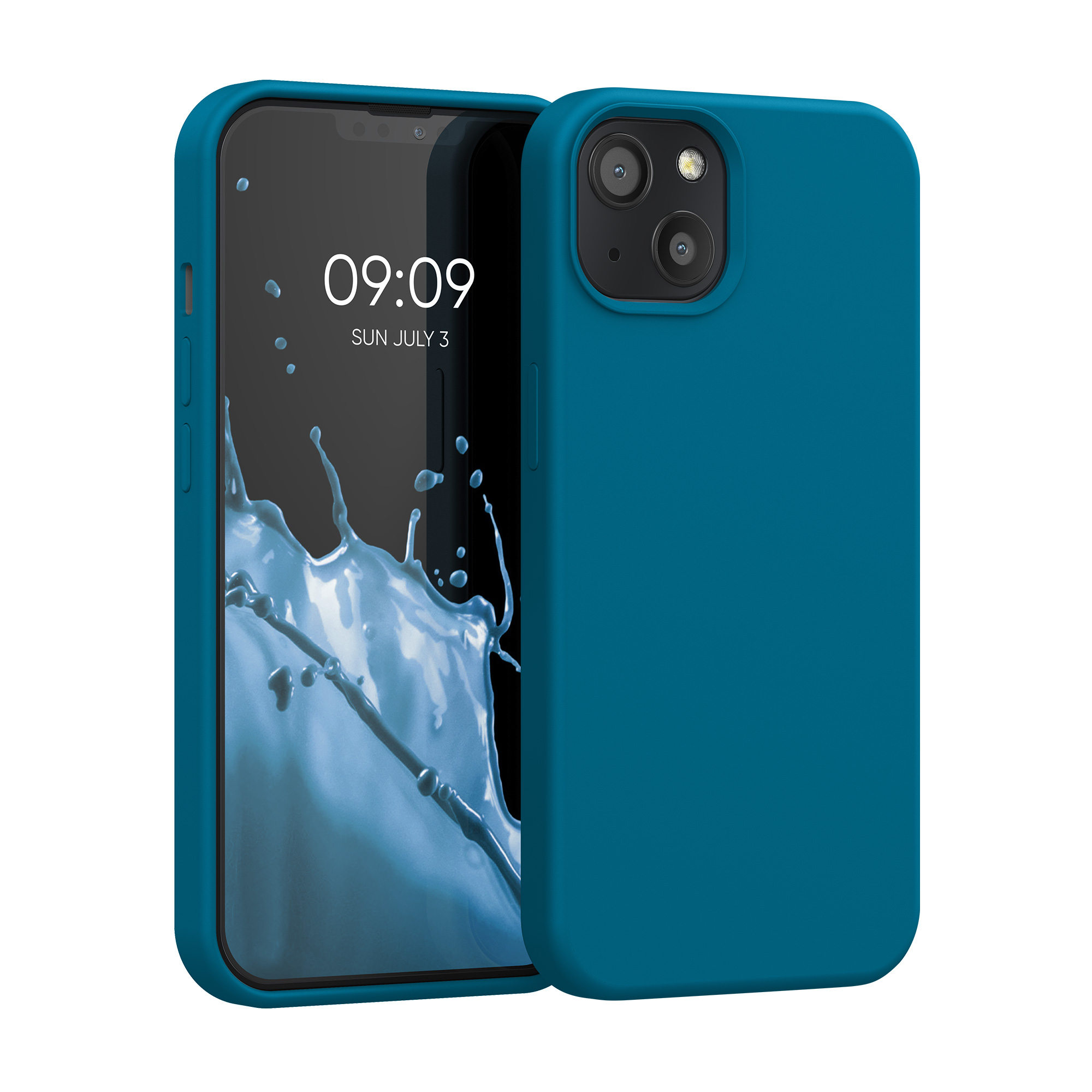 Pouzdro pro Apple iPhone 13 kwmobile silikonové - karibská modrá