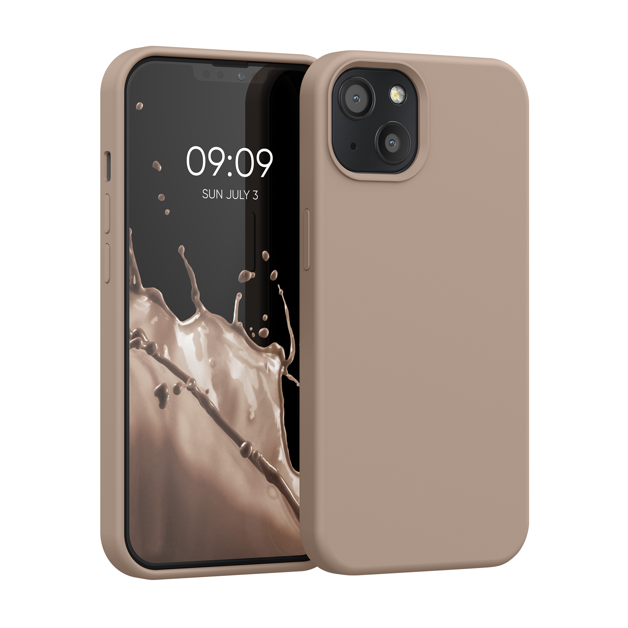 Silikonový kryt kwmobile pro iPhone 13 - cappuccino