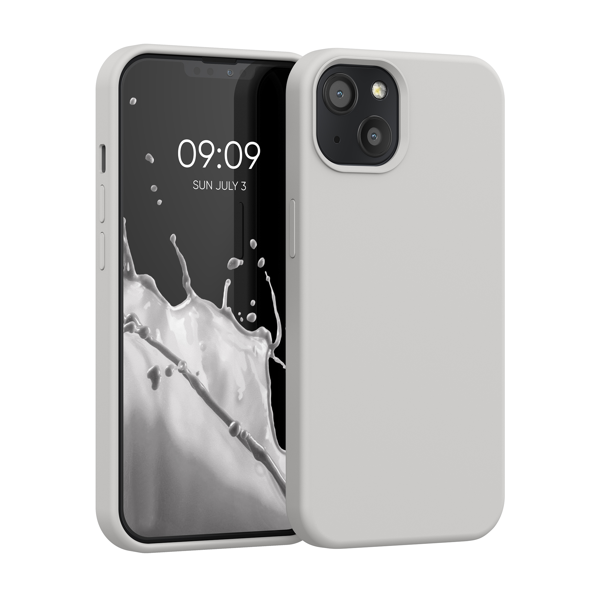 Silikonový kryt kwmobile pro iPhone 13 - béžová matná