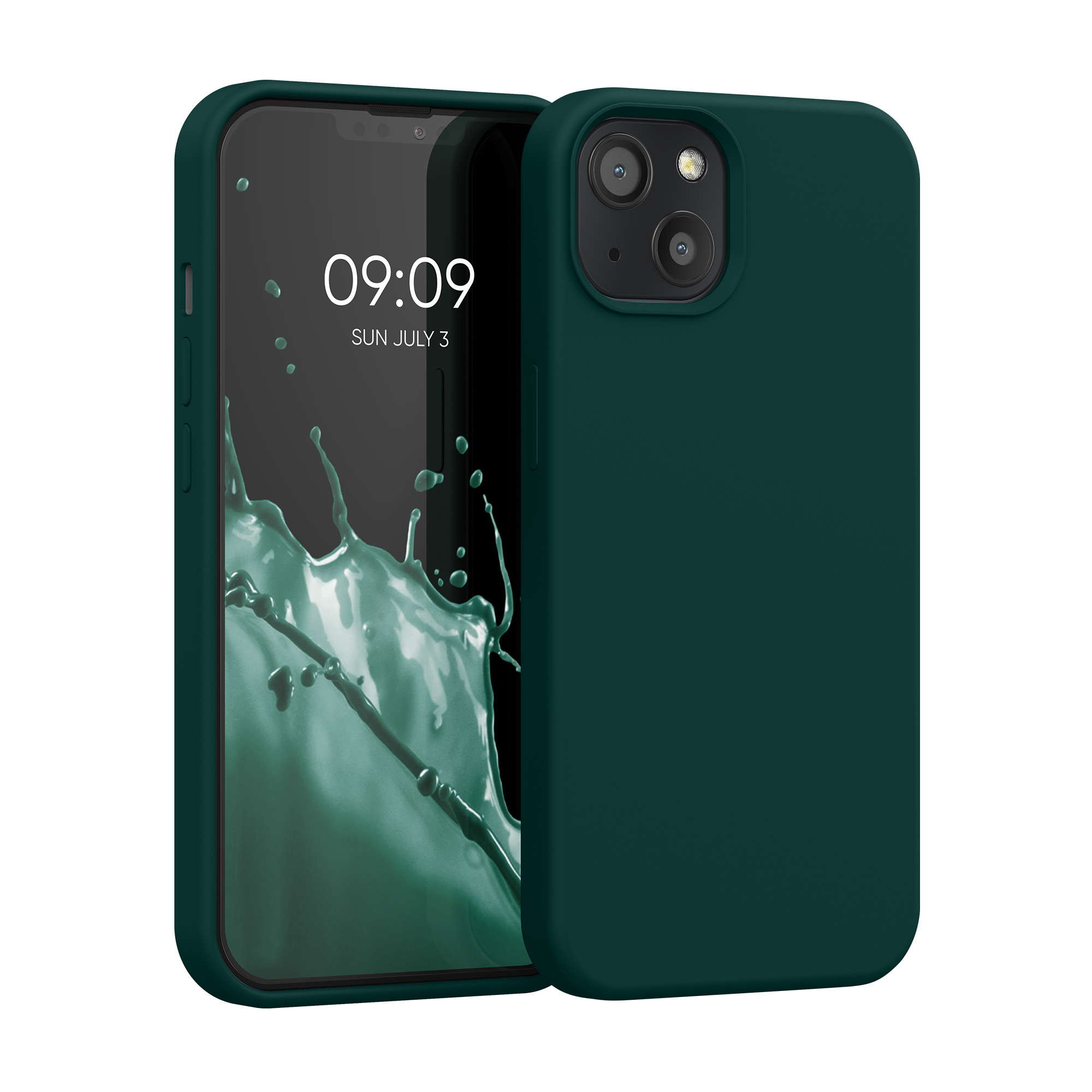 Pouzdro pro Apple iPhone 13 kwmobile silikonové - turkysová zelená