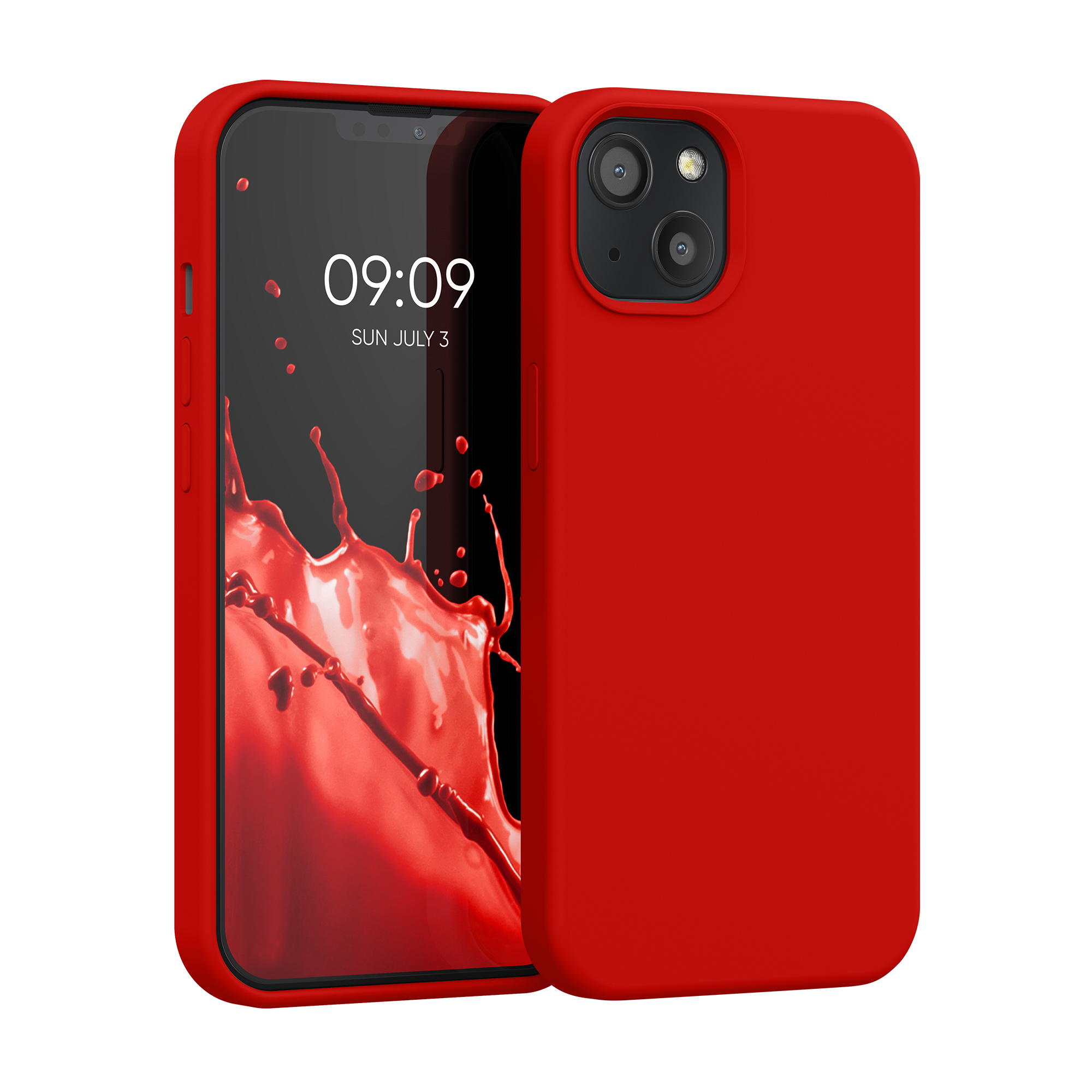 Silikonový kryt kwmobile pro iPhone 13 - červená