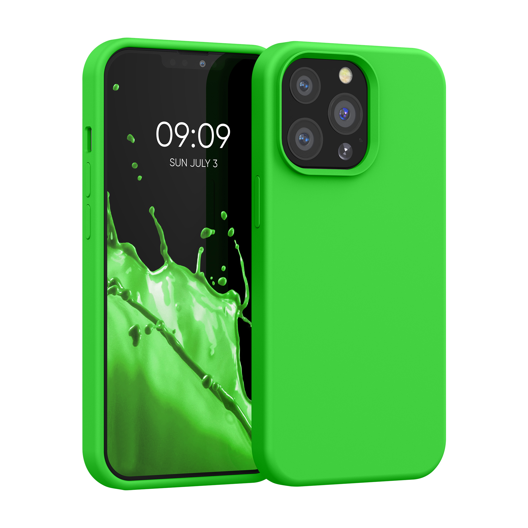 Kryt kwmobile soft-touch iPhone 13 Pro limetkově zelená