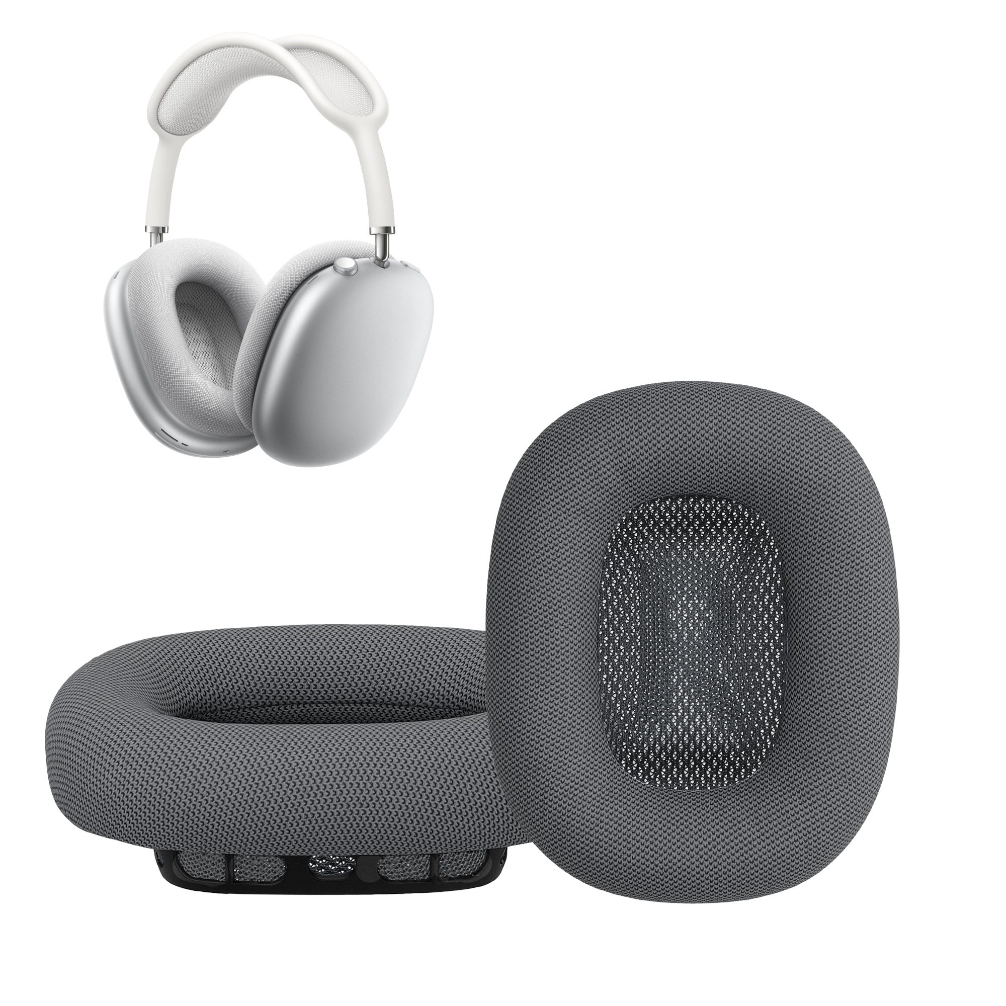 Náhradní náušníky pro Apple AirPods Max / AirPods Max 2 kwmobile - tmavě šedá