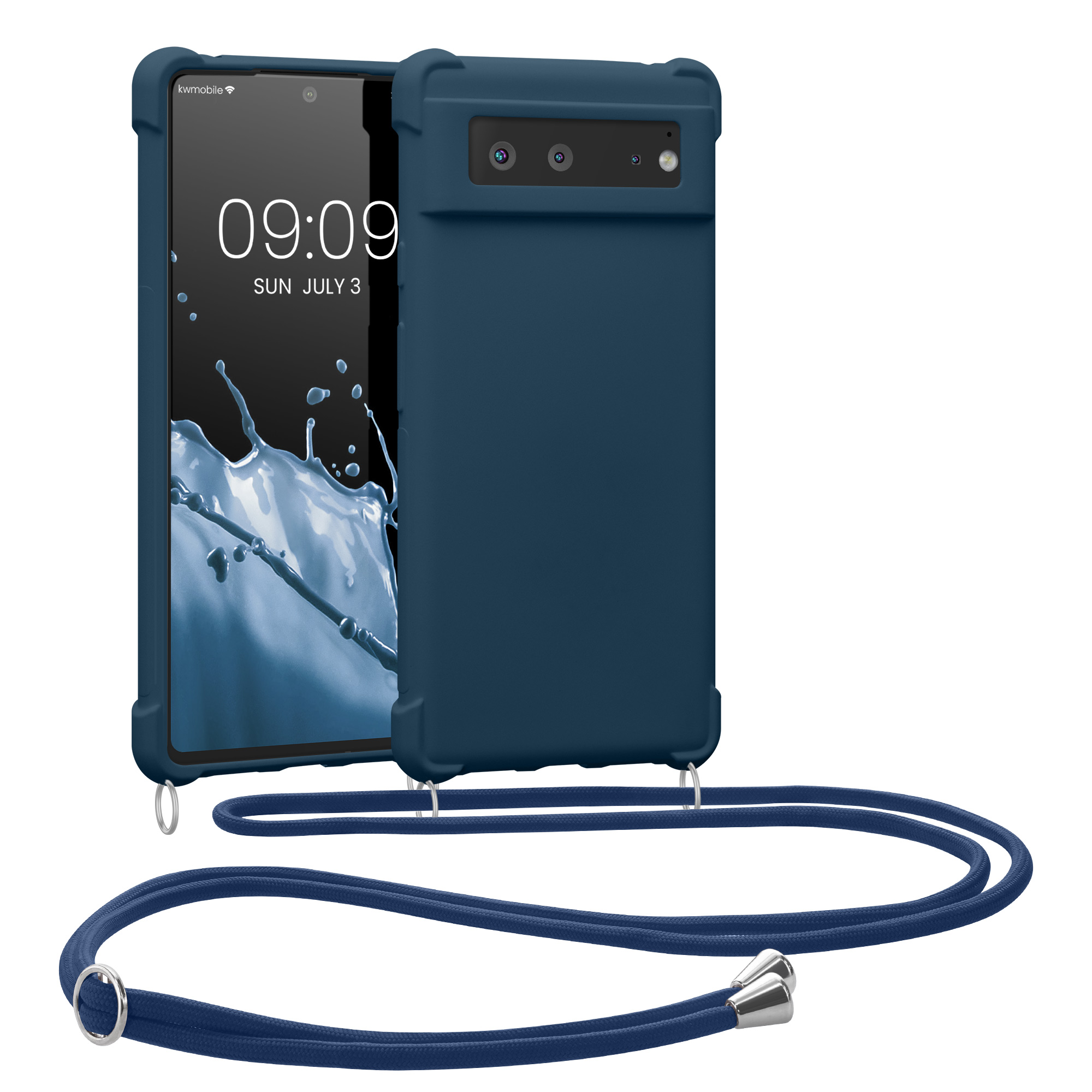 Crossbody kryt kwmobile pro Google Pixel 6 - dark modrá