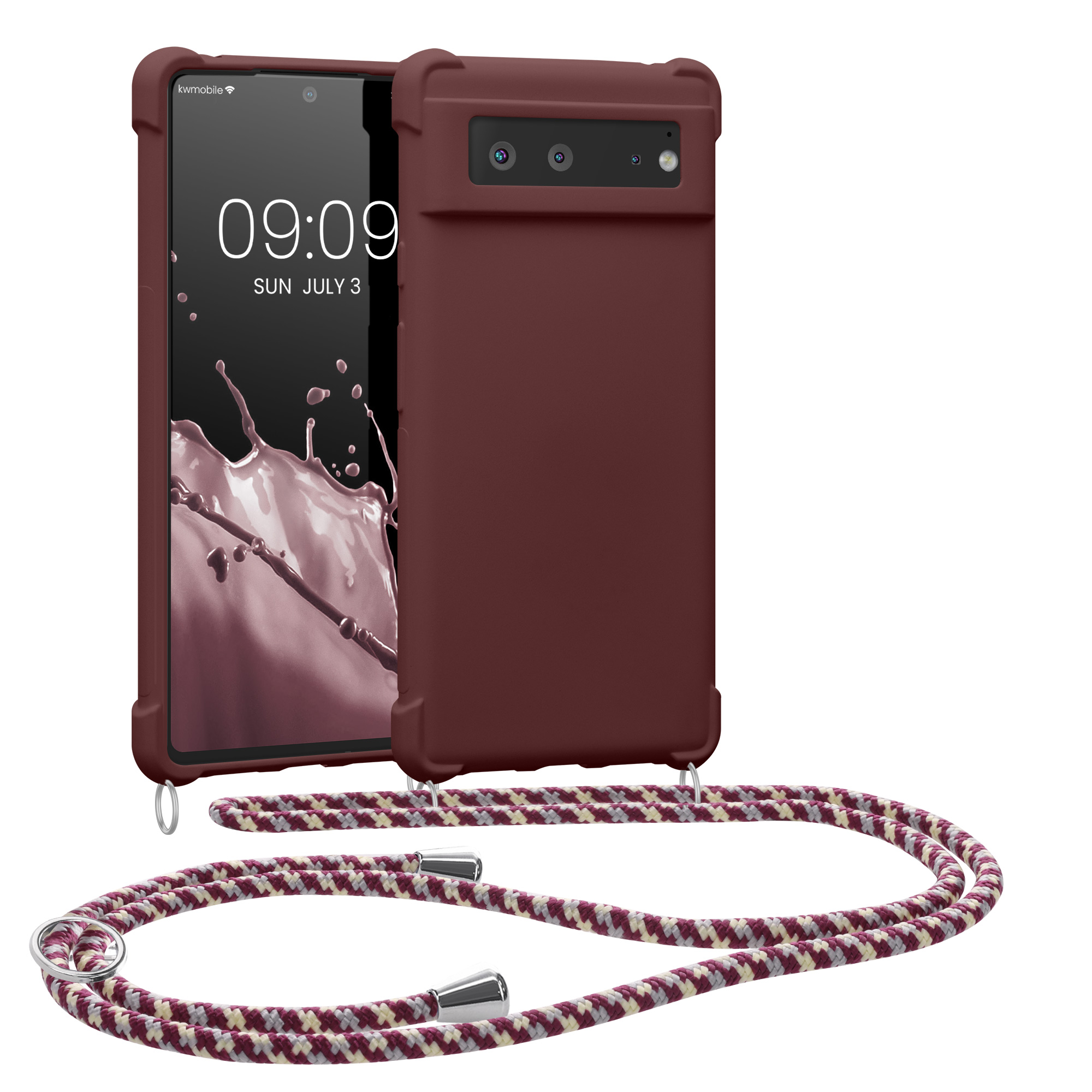 Crossbody kryt kwmobile pro Google Pixel 6 - bordeaux violet