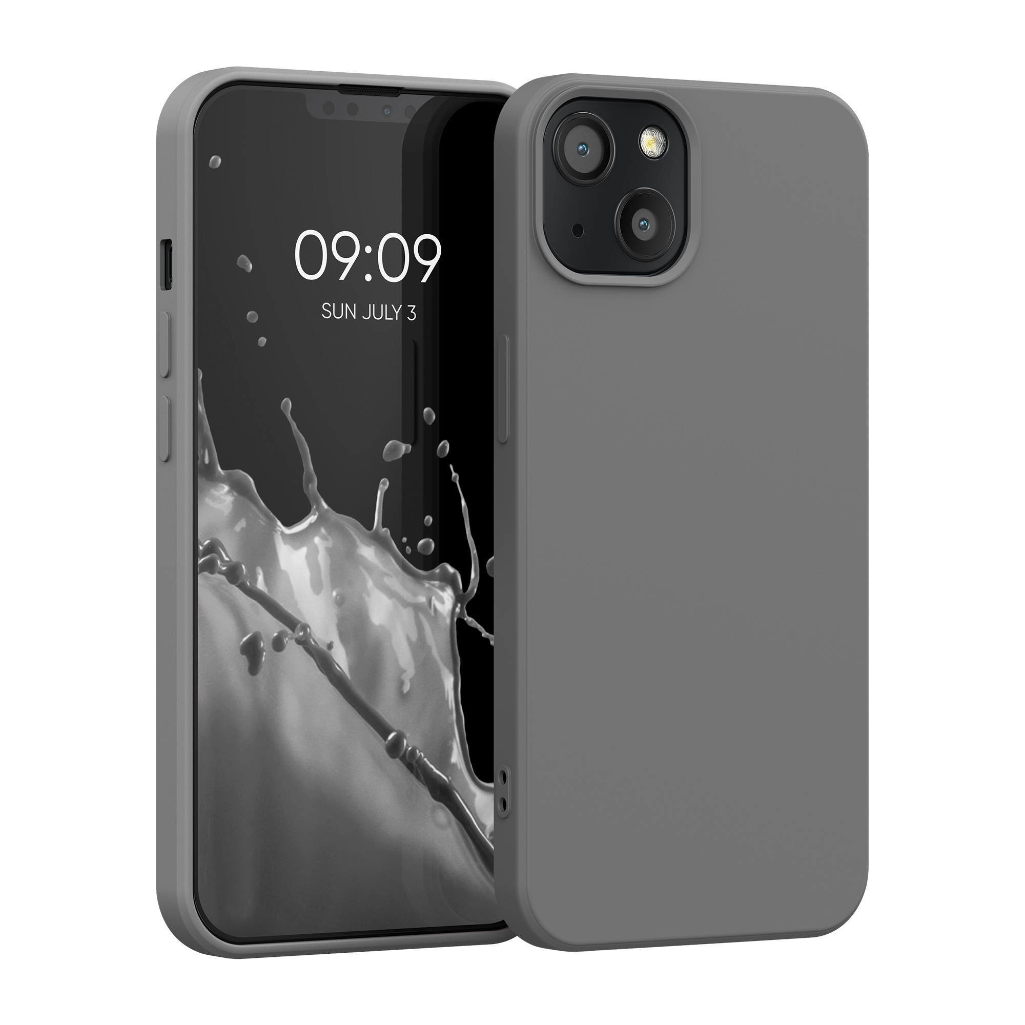 Silikonový kryt kwmobile pro iPhone 13 - kamenný prach