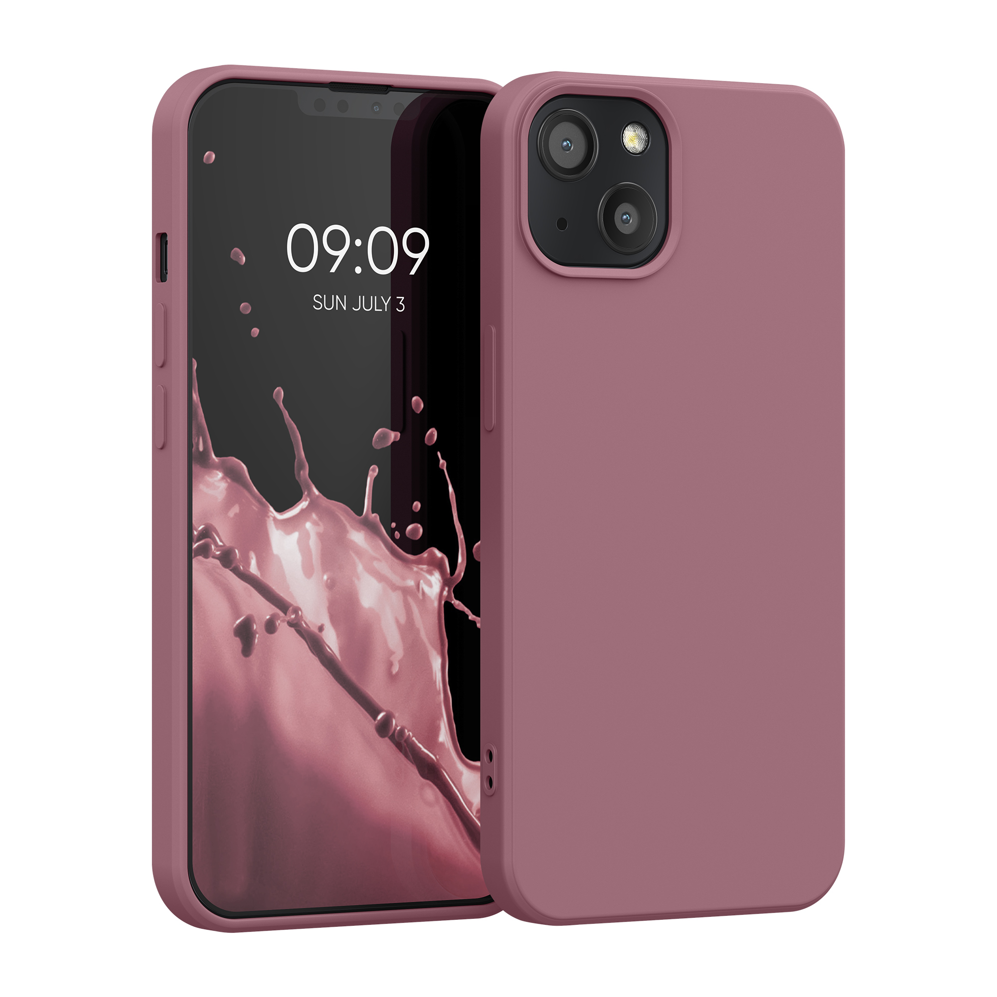 Kryt kwmobile slim iPhone 13 tmavě růžová