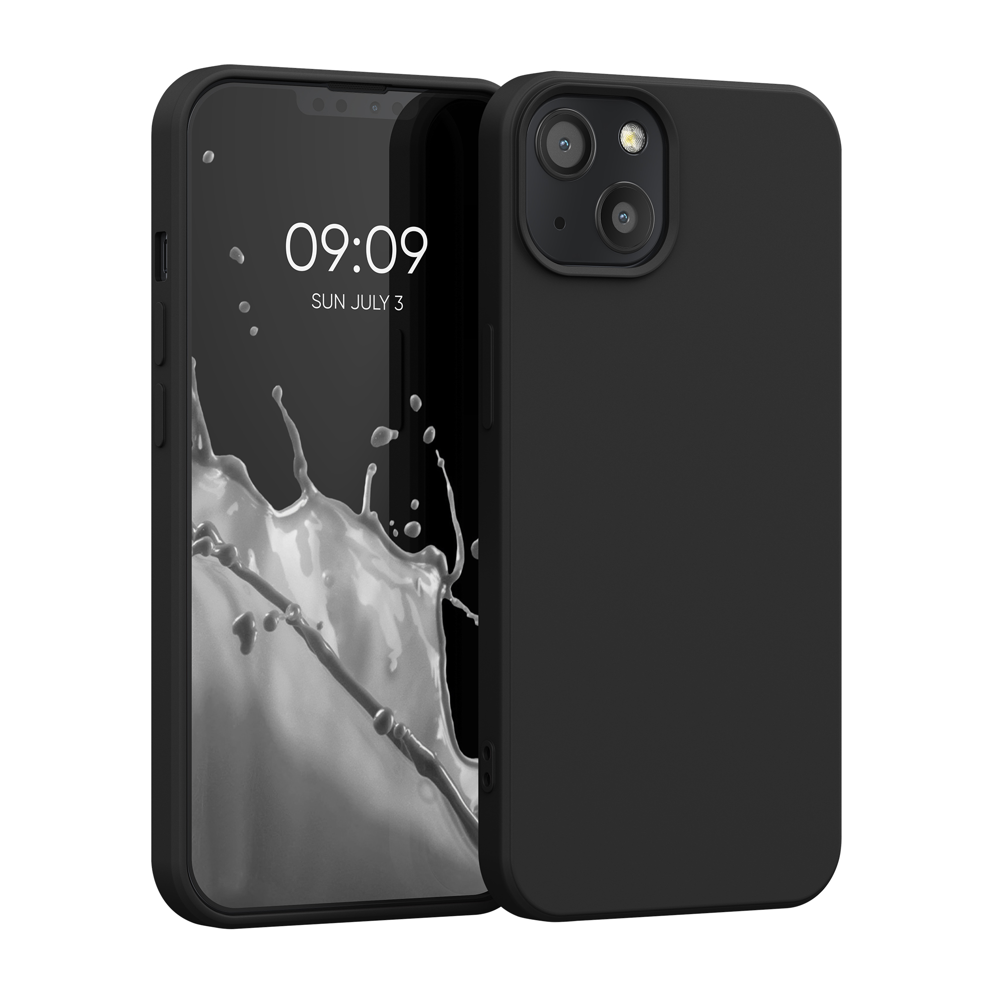 Silikonový kryt kwmobile pro iPhone 13 - černá matná