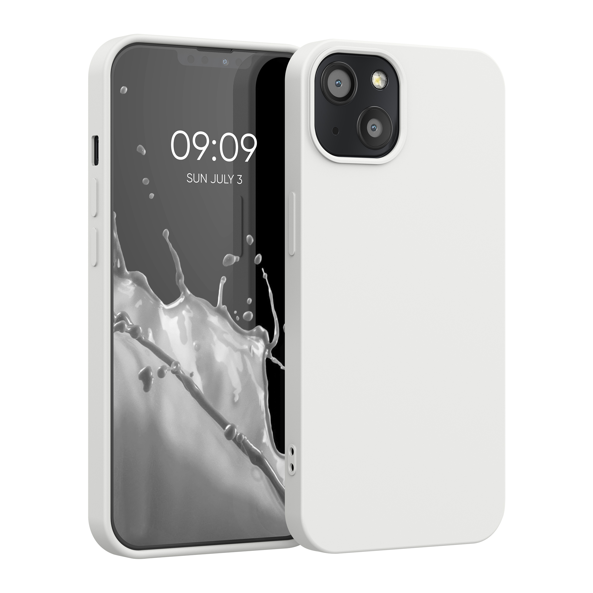 Silikonový kryt kwmobile pro iPhone 13 - bílá matná