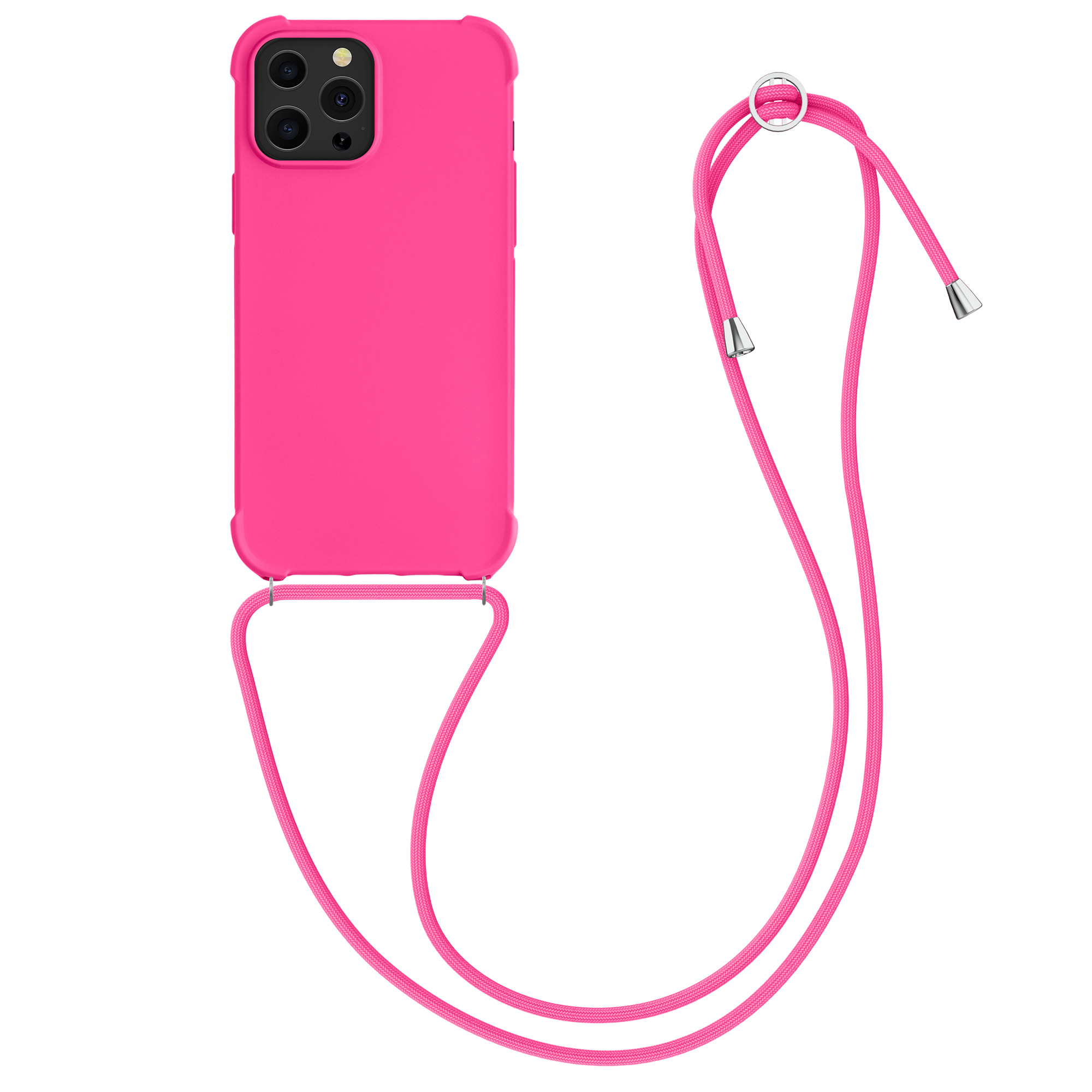 Kryt kwmobile TPU silikonový iPhone 13 Pro Max neonově růžová