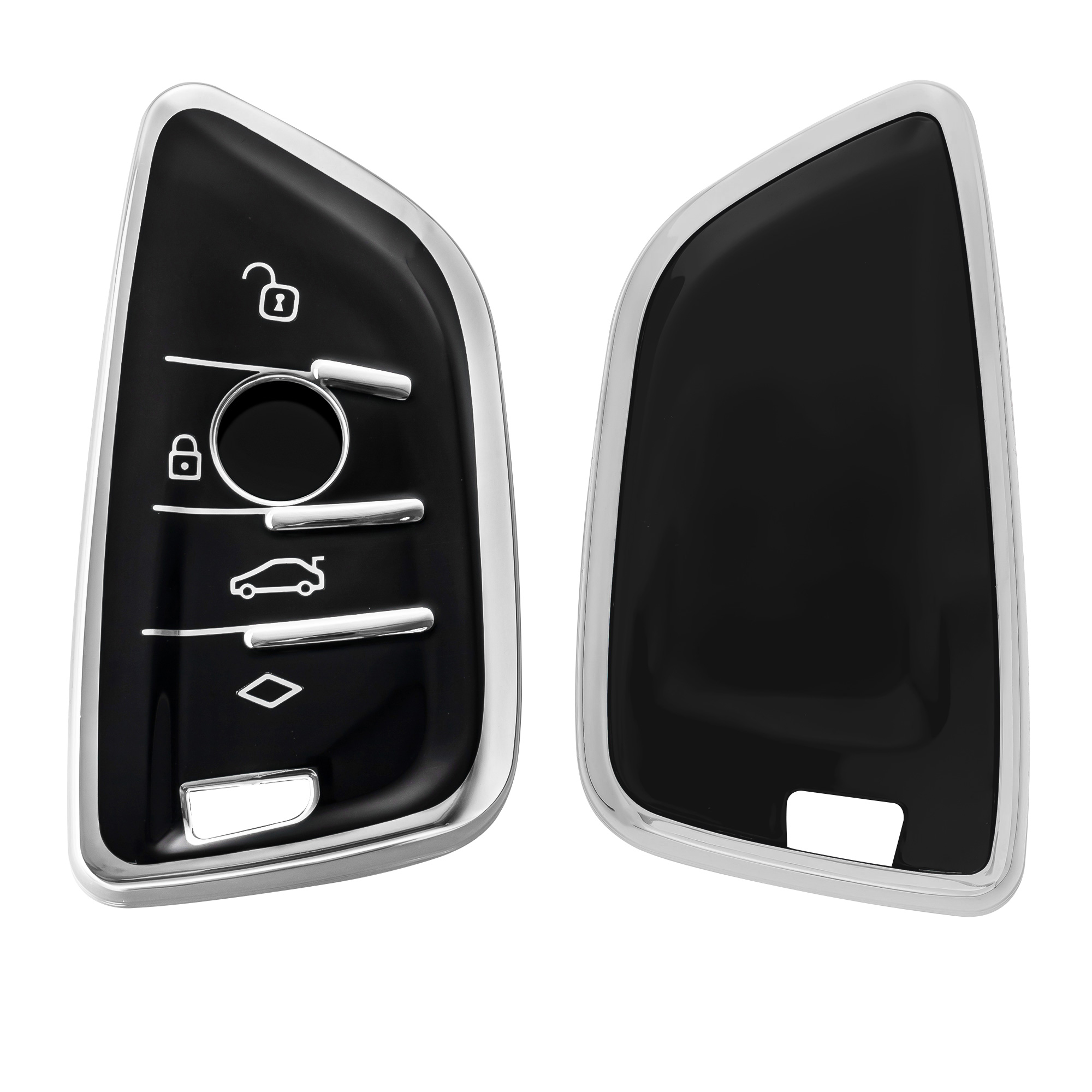 Tpu pouzdro na klíč od auta BMW 3 tlačítka Smart Key Anti-Slip černé