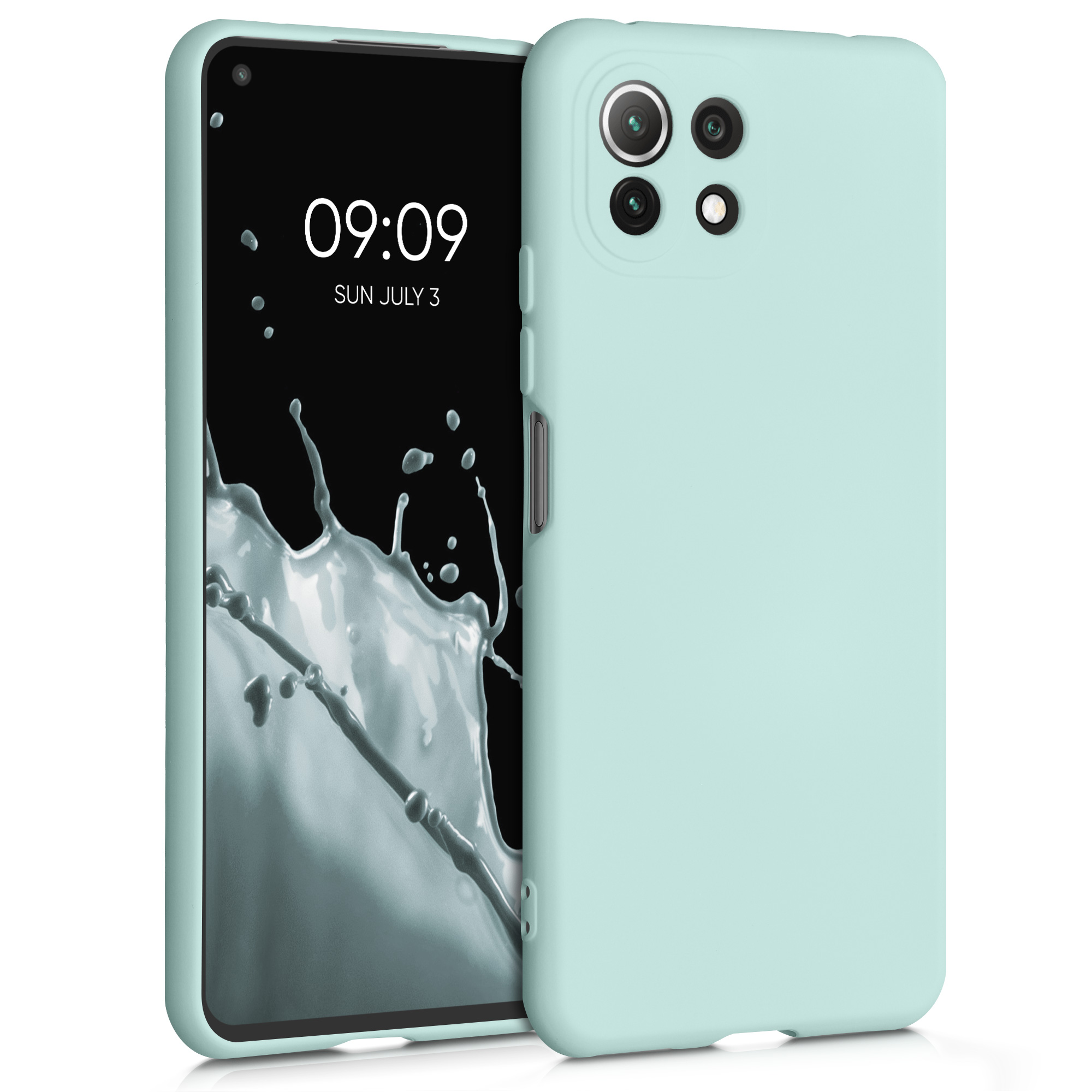 Pouzdro pro Xiaomi 11 Lite (5G) NE / Mi 11 Lite (5G) kwmobile tenké ochranné silikonové - světle mátová