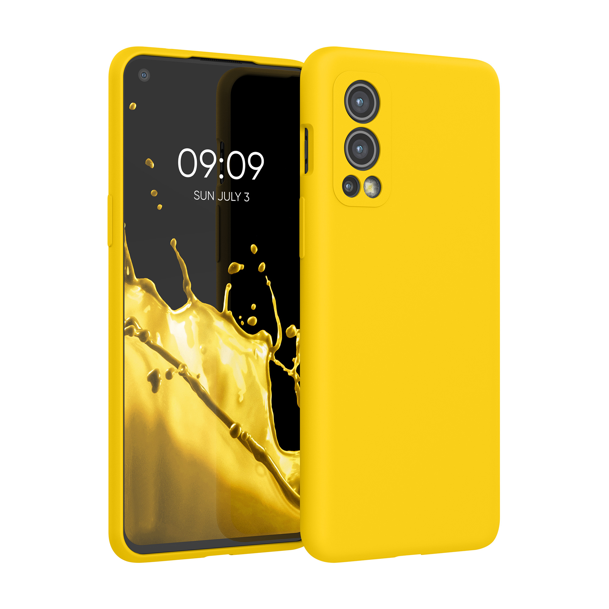 Kwmobile Silikonový kryt OnePlus Nord 2 5G zářivě žlutá
