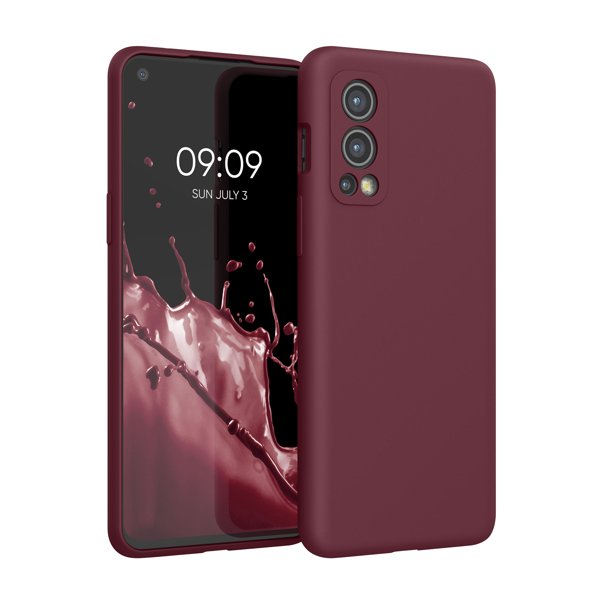 Kwmobile Silikonový kryt OnePlus Nord 2 5G tawny červená