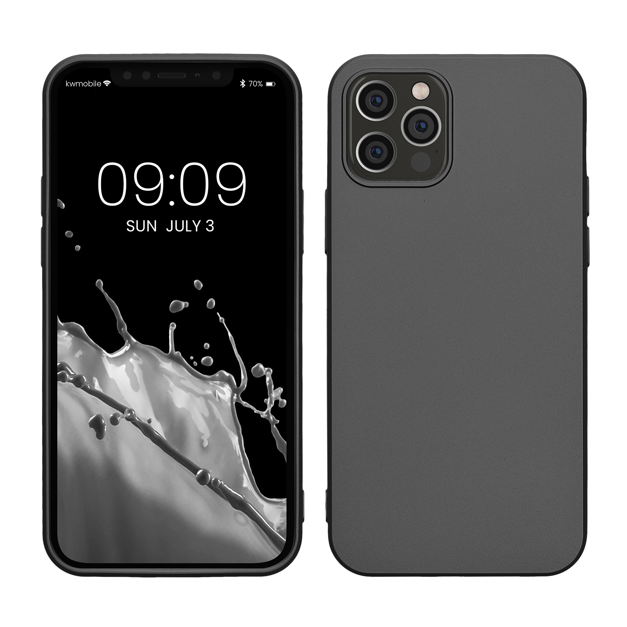 Metalický kryt kwmobile pro iPhone 12 / iPhone 12 Pro - metalická šedá