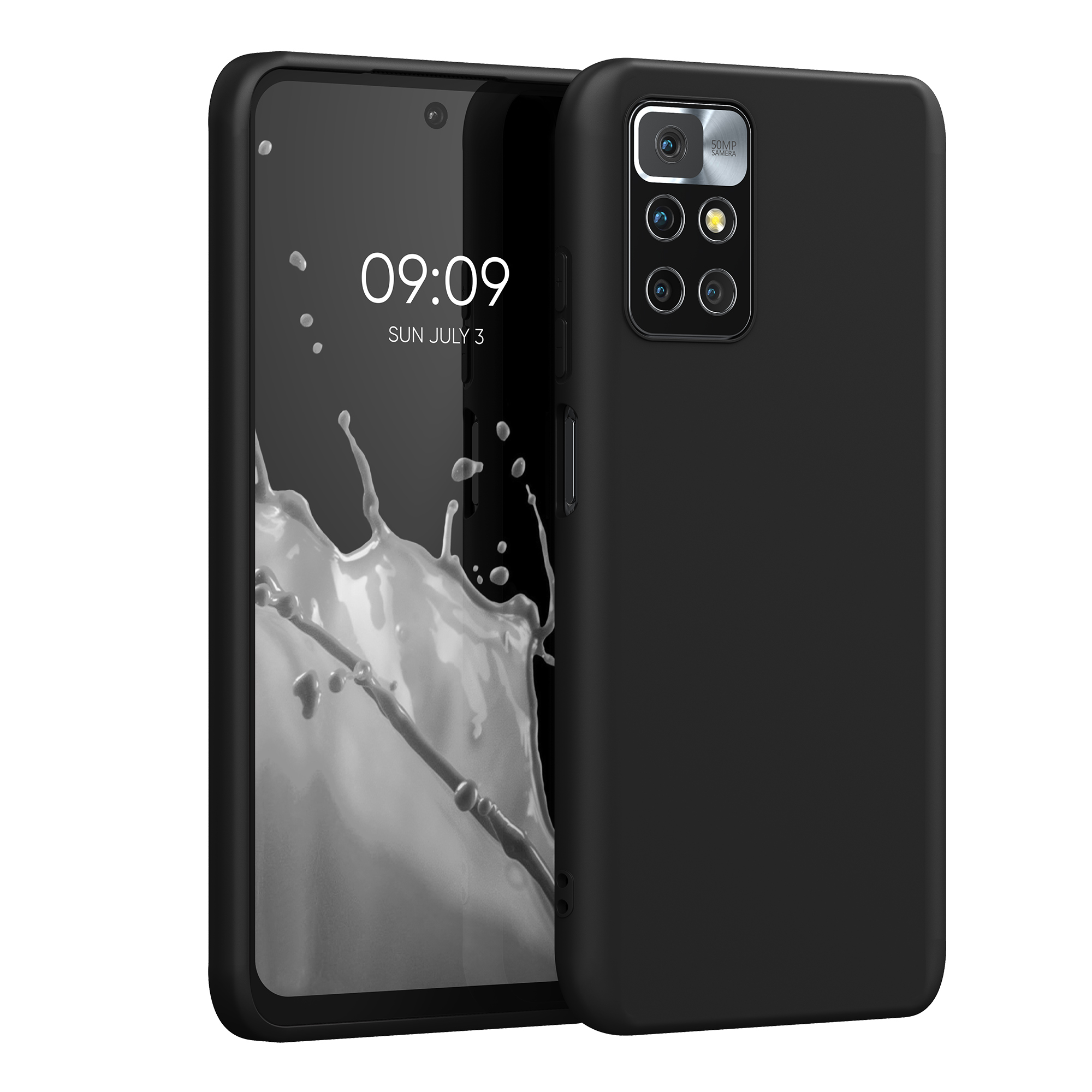Kryt Xiaomi Redmi 10 (2021 silikonový TPU černá matná kwmobile