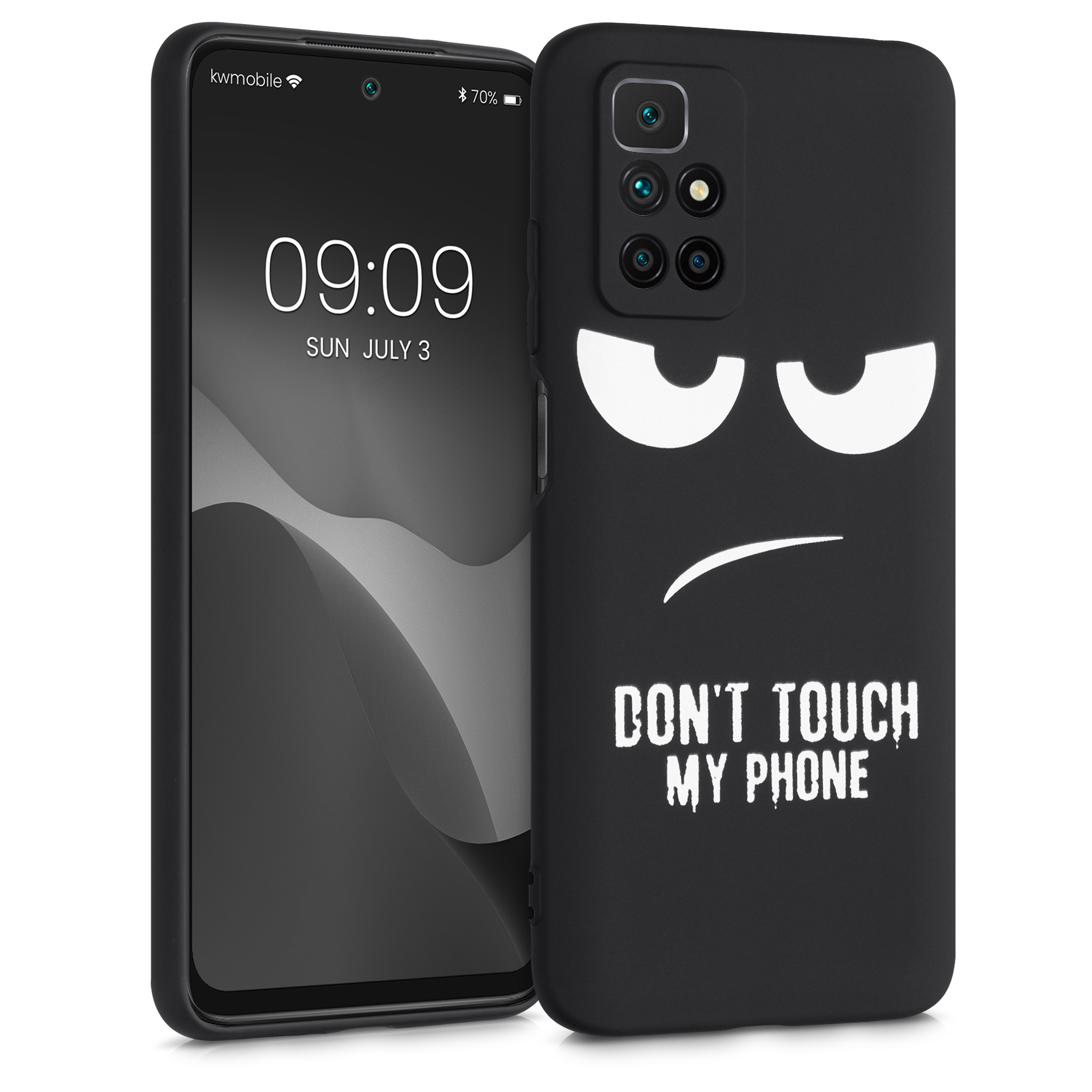 Kryt Xiaomi Redmi 10 (2021 Don't Touch TPU bílá/černá kwmobile
