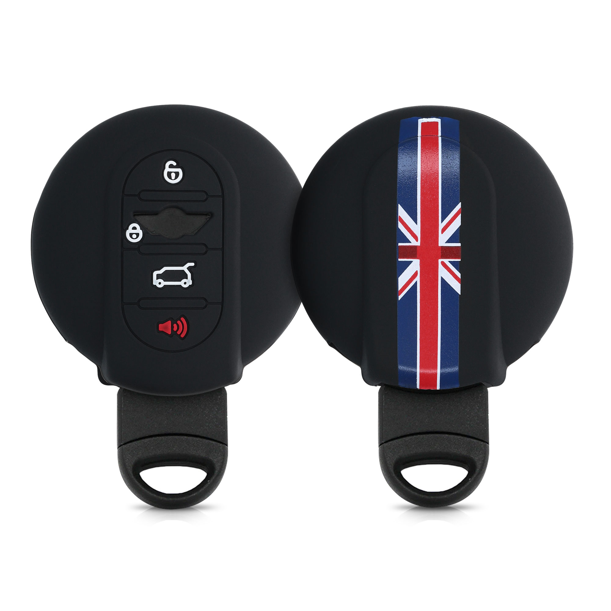 Pouzdro na autoklíč kwmobile pro Mini 3 Button - Červená / modrá / černá