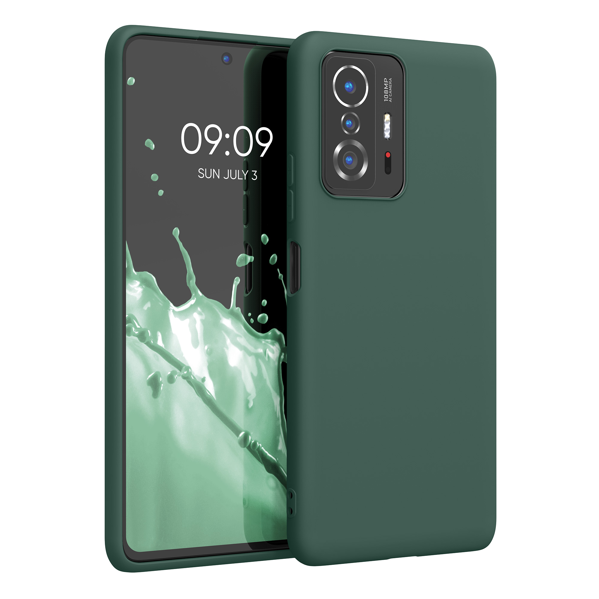 Kryt na mobil Xiaomi 11T / 11T Pro kwmobile TPU lesní zelený