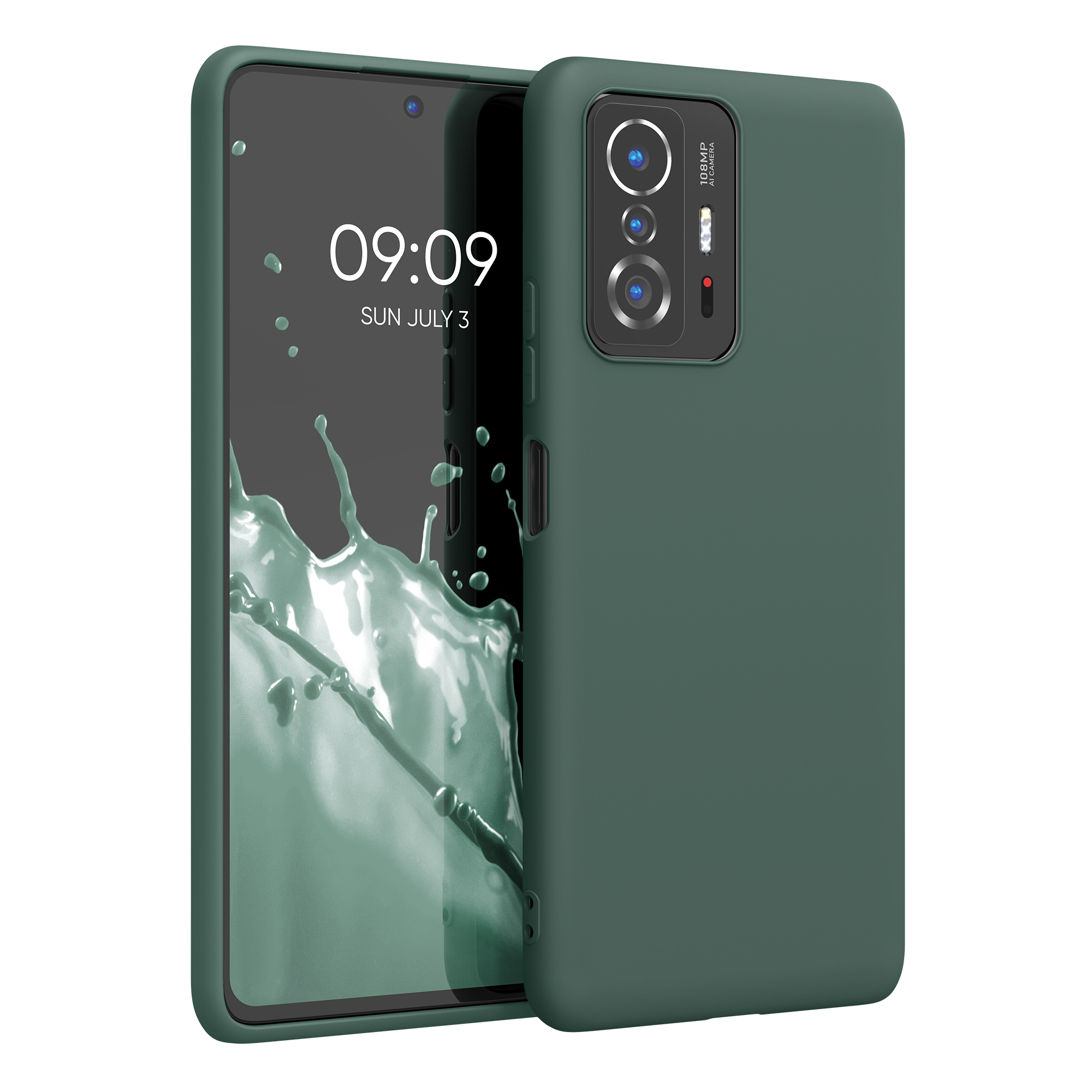 Kryt na mobil Xiaomi 11T / 11T Pro kwmobile TPU mechová zelený