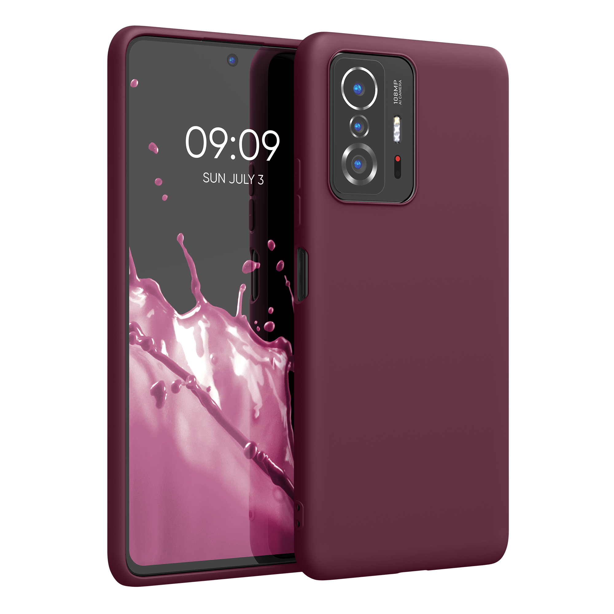 Kryt na mobil Xiaomi 11T / 11T Pro kwmobile TPU bordeaux fialový