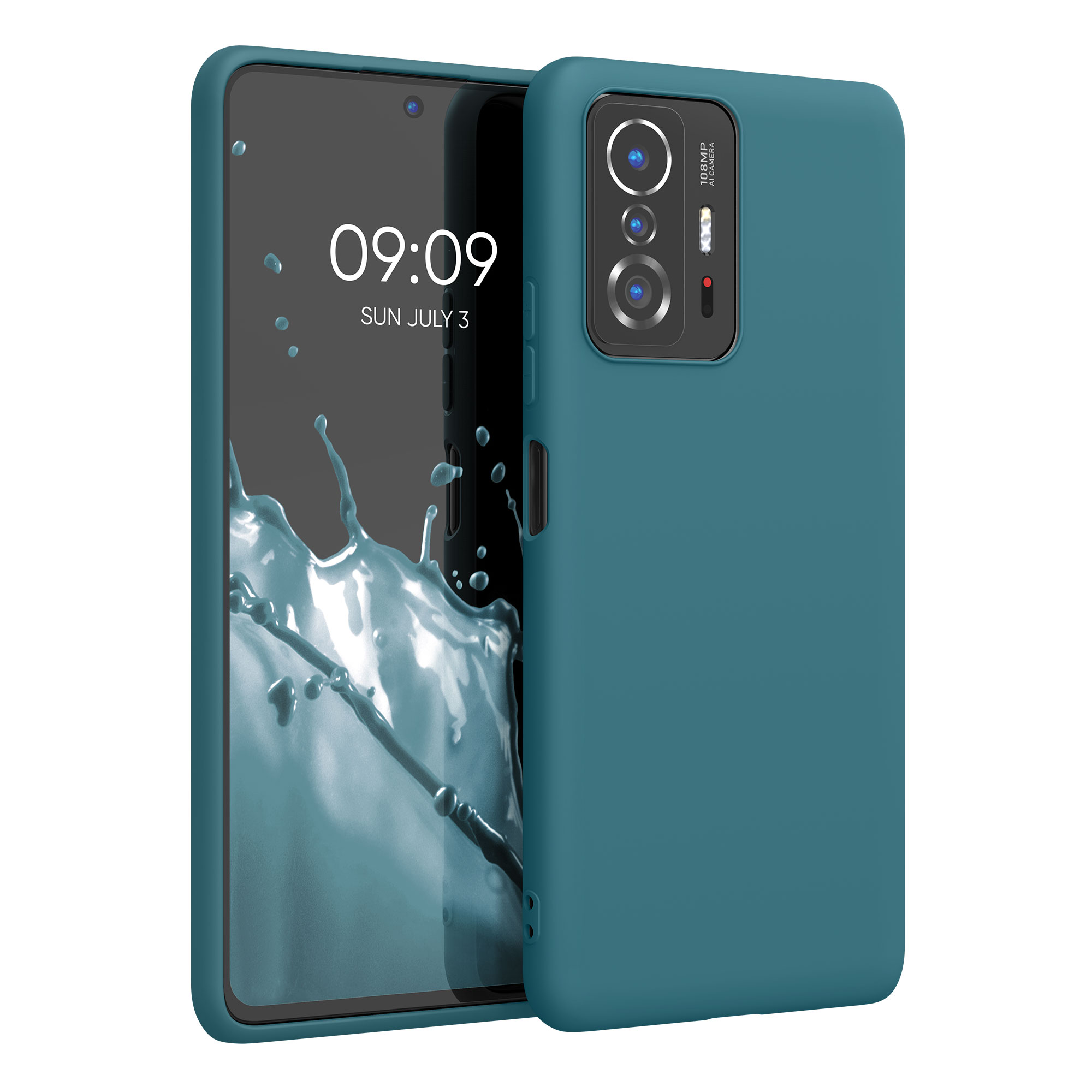 Kryt na mobil Xiaomi 11T / 11T Pro kwmobile TPU matně modrozelený