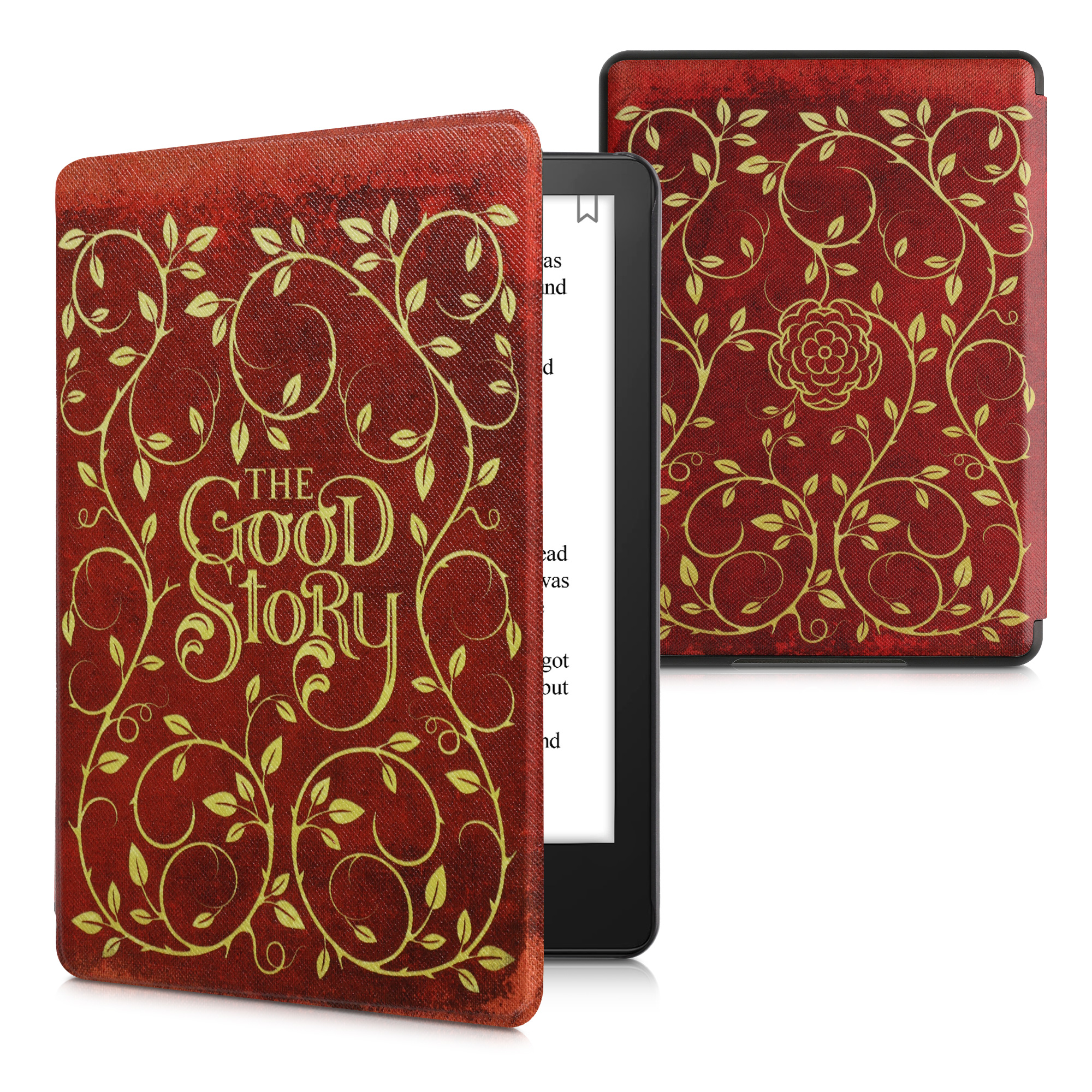 Pouzdro na čtečku kwmobile Amazon Kindle Paperwhite 11 Generation 2021 Case - Good Story žlutá / oranžová / červená