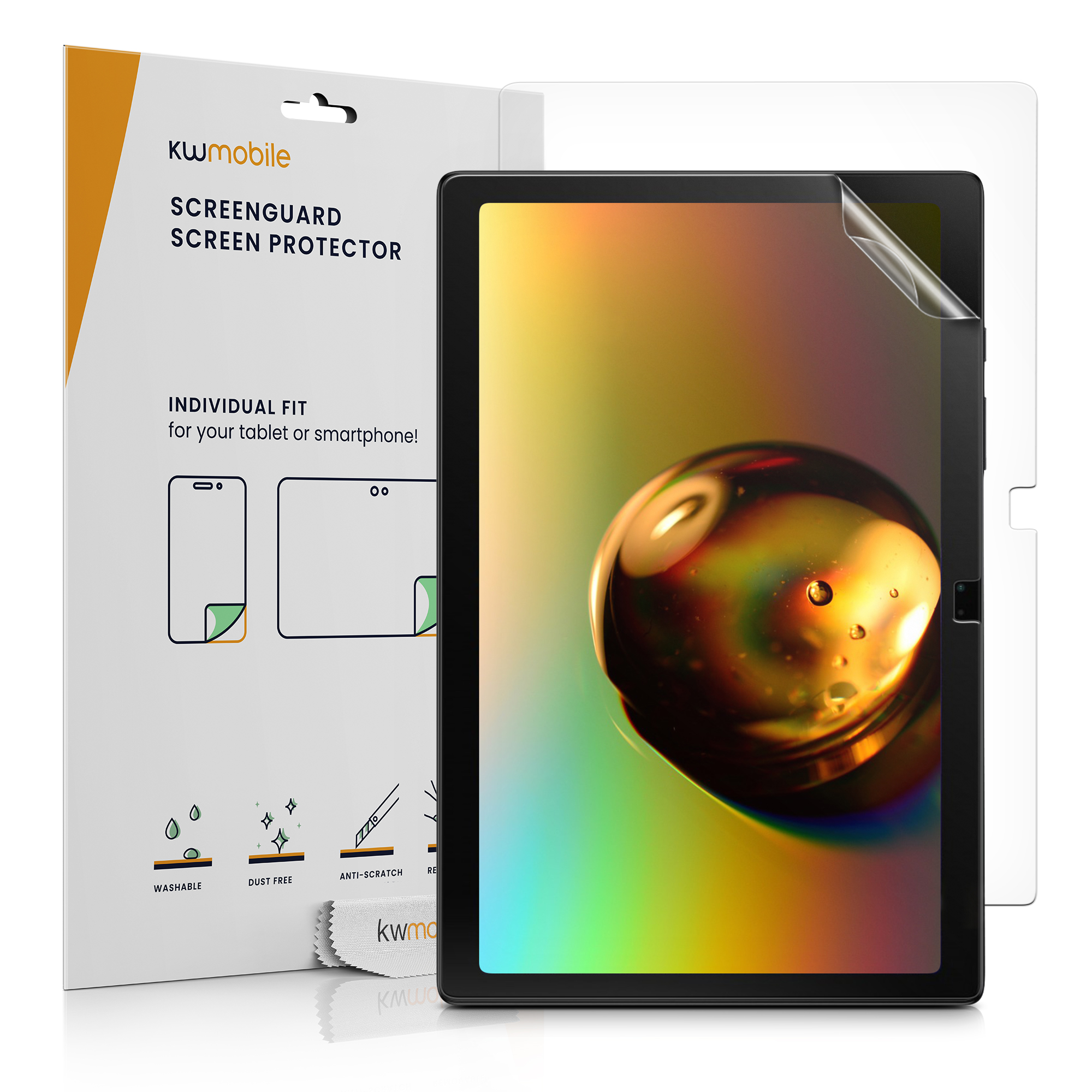 2x Ochranná fólie na tablet Galaxy Tab A8 10.5 (2021) kwmobile anti-fingerprint