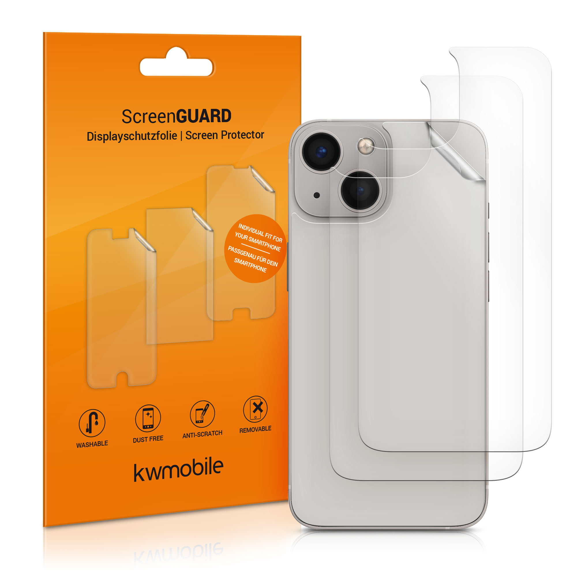 Ochranné sklo kwmobile iPhone 13 mini transparentní