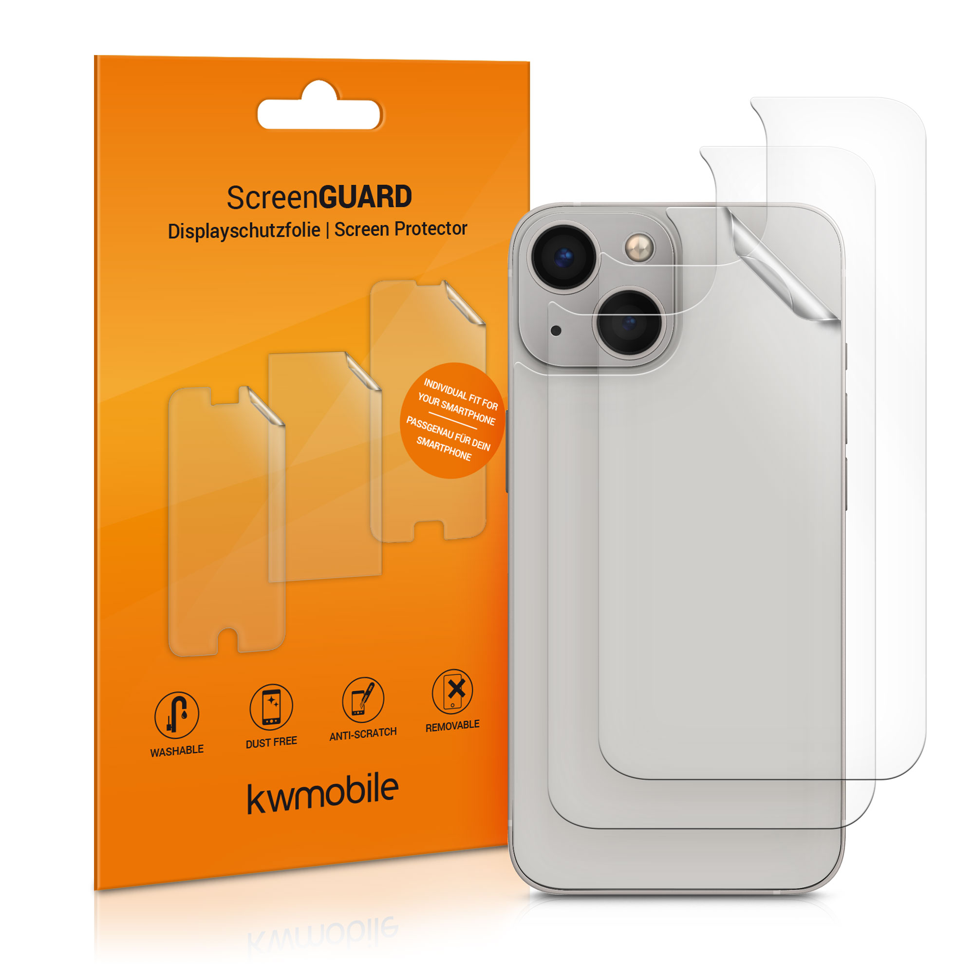 Ochranné sklo kwmobile iPhone 13 transparentní