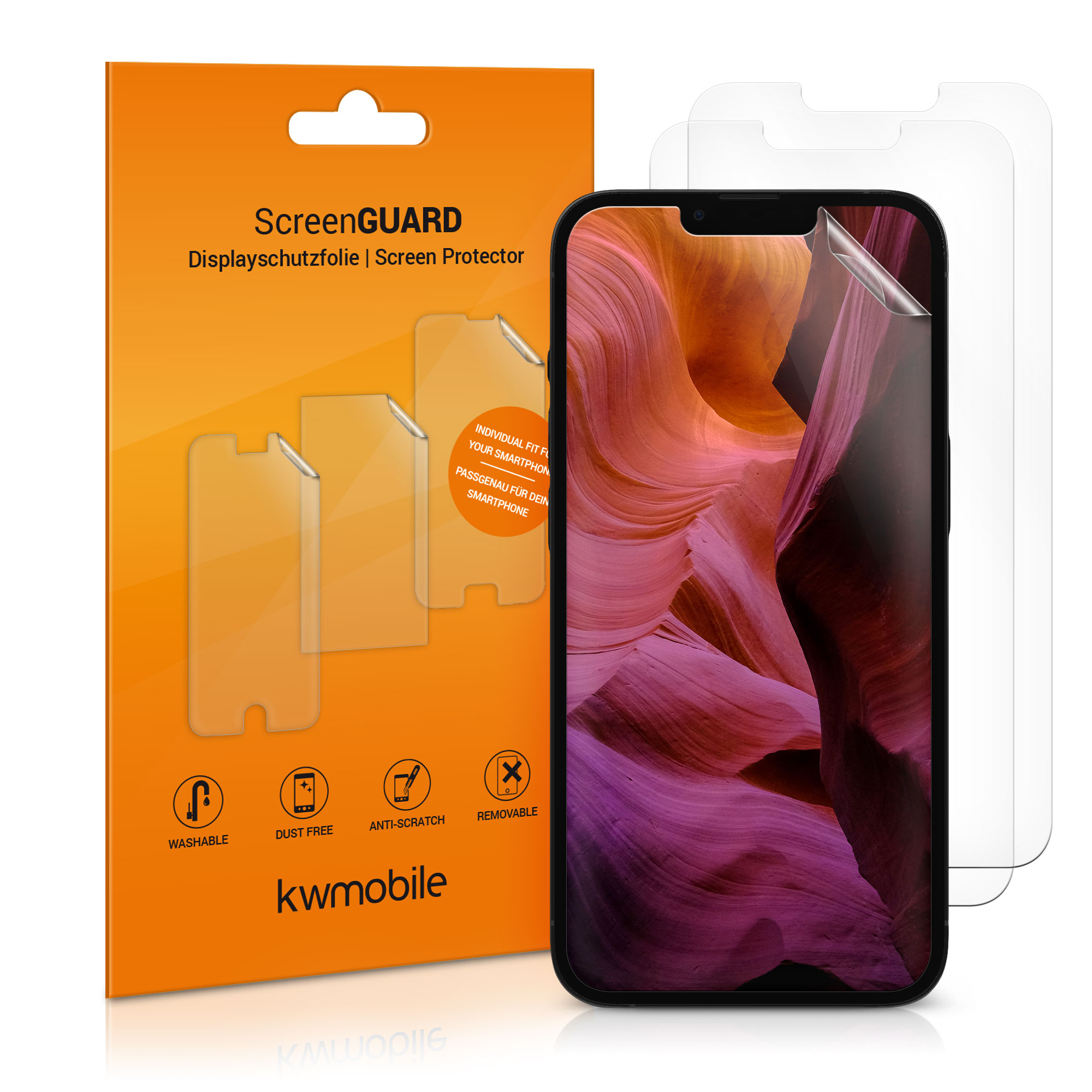 Ochranné sklo kwmobile iPhone 13 Pro Screen Protector transparentní