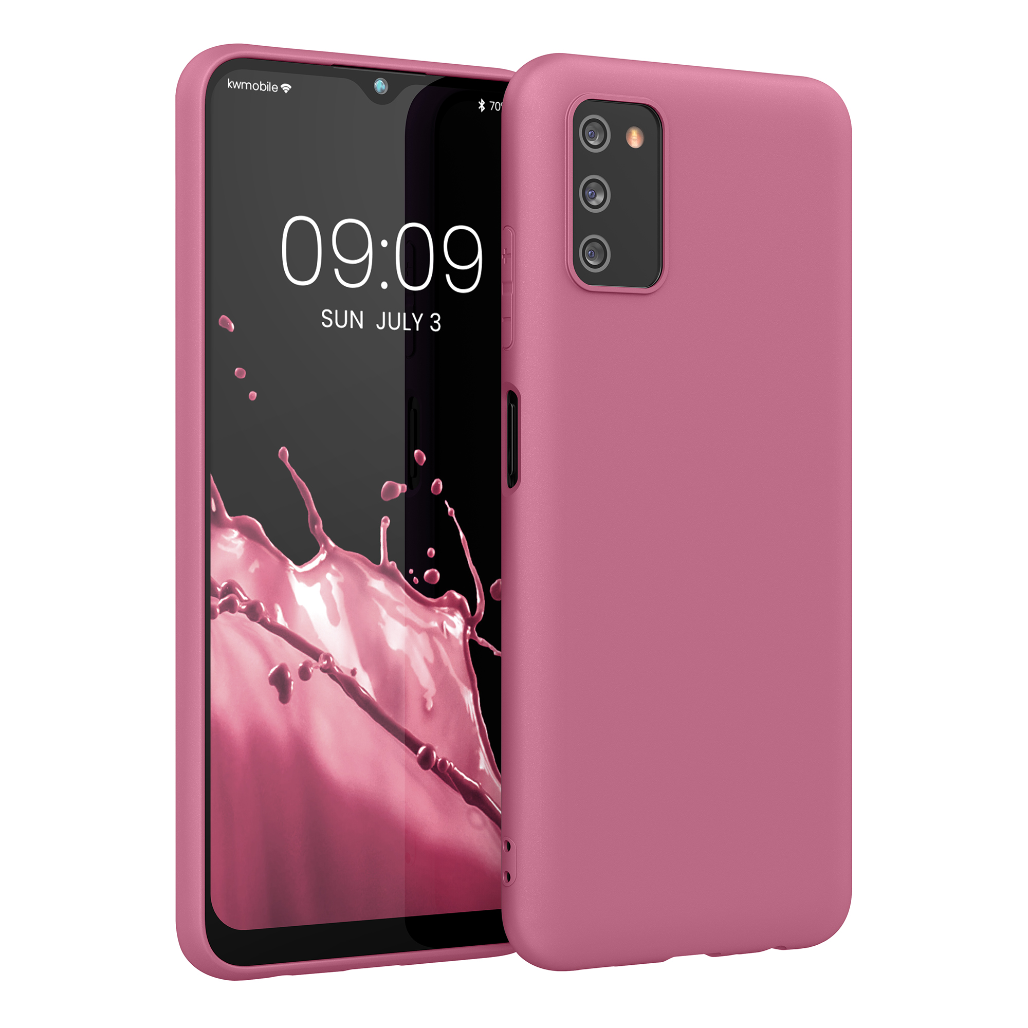 Kryt na mobil Samsung Galaxy A03s kwmobile TPU tmavě růžový