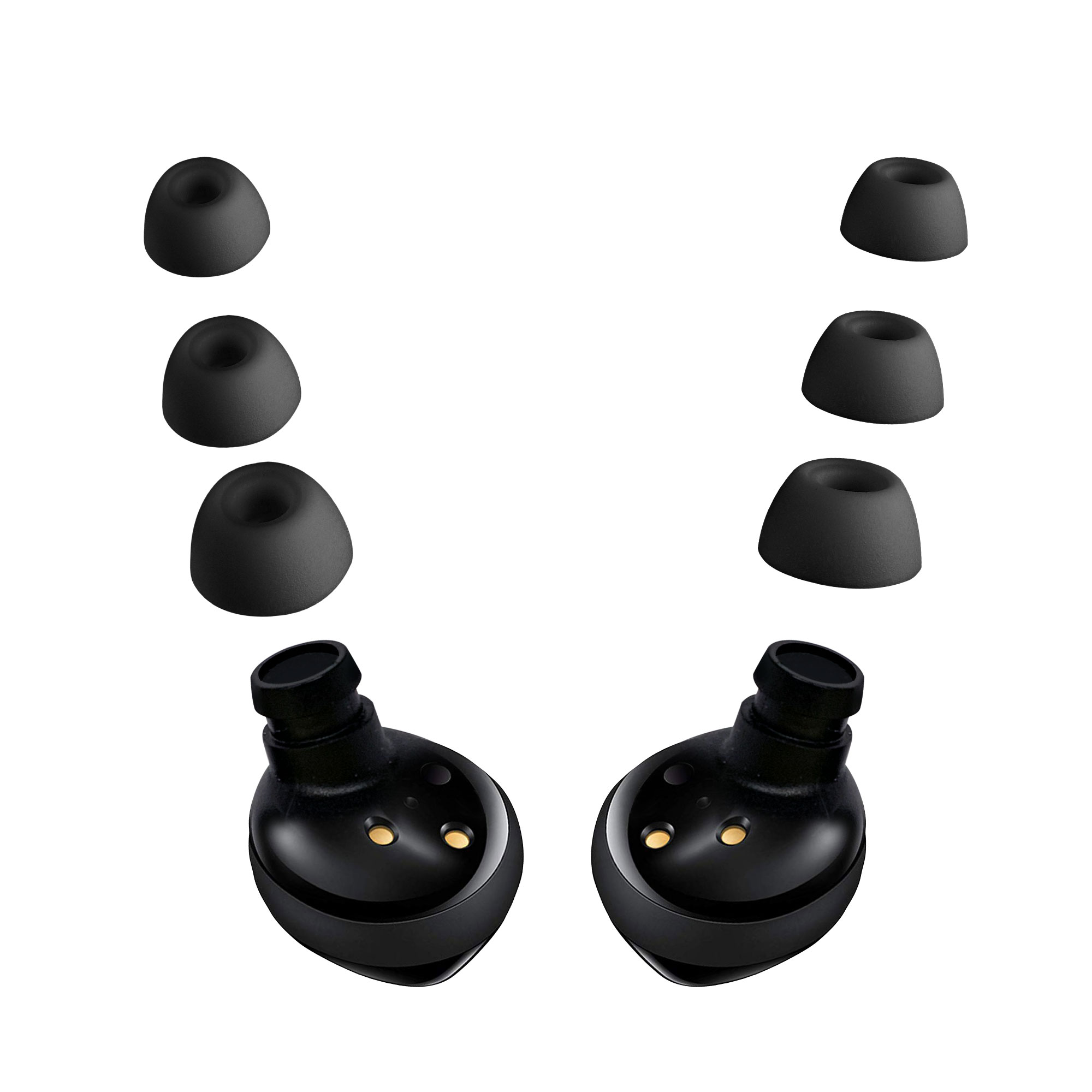 6x silikonové špuntíky do sluchátek pro Samsung Galaxy Buds 2 kwmobile - černá