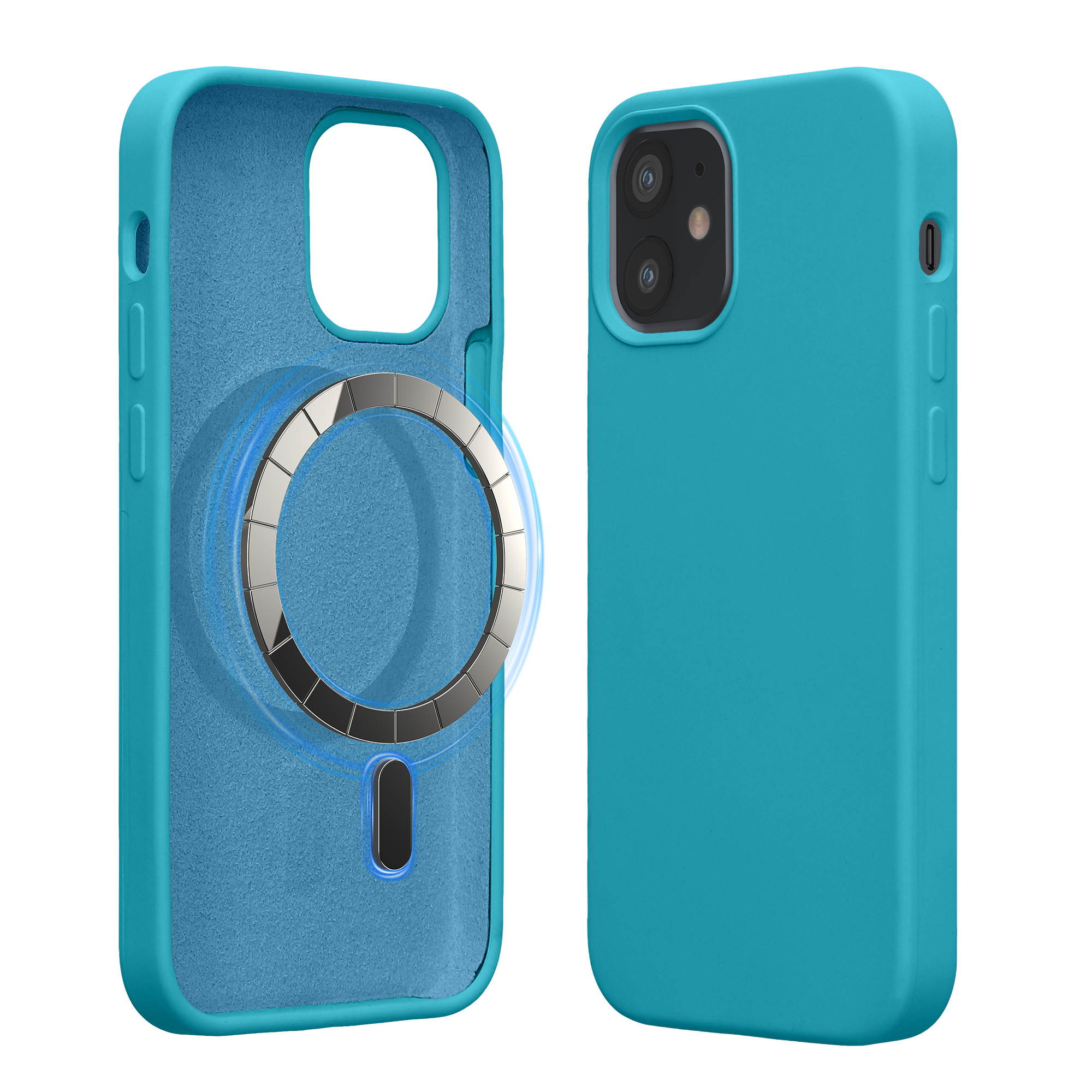 MagSafe kryt kwmobile pro iPhone 12 mini - tyrkysová matná