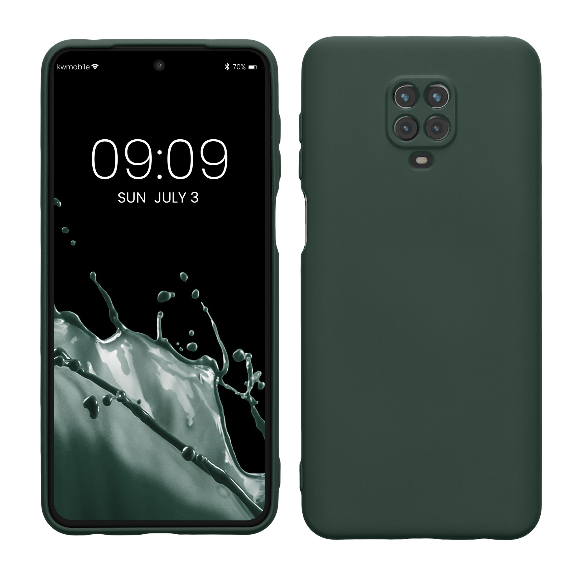 TPU kryt kwmobile pro Xiaomi Redmi Note 9S / 9 Pro / 9 Pro Max - mechově zelená