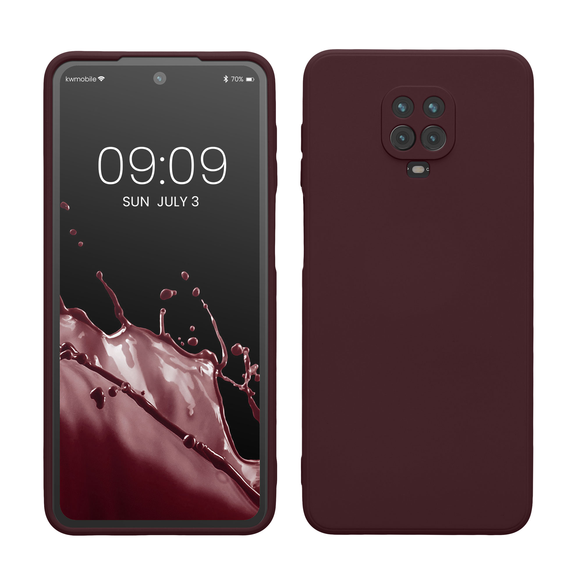 TPU kryt kwmobile pro Xiaomi Redmi Note 9S / 9 Pro / 9 Pro Max - vínově fialová